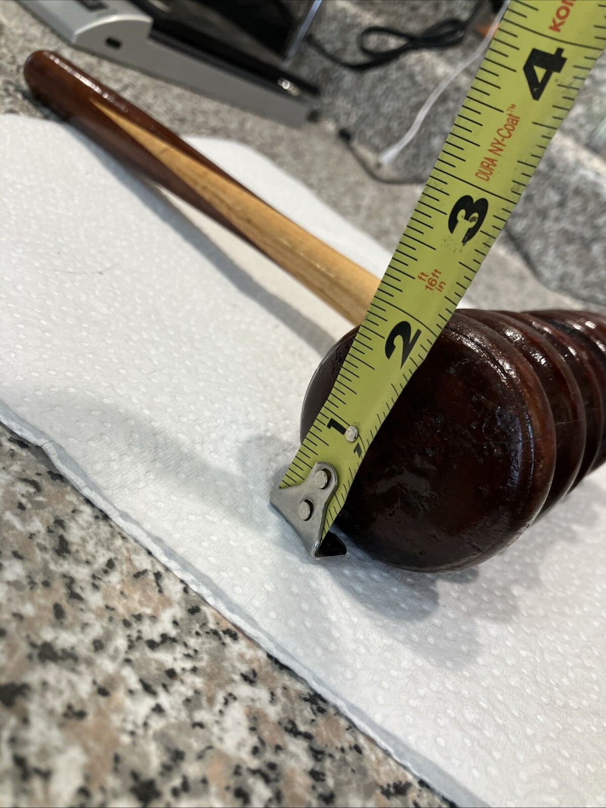 Vintage Wooden Gavel Wood Judge Auctioneer Mallet 10 3/4” Handmade very rare