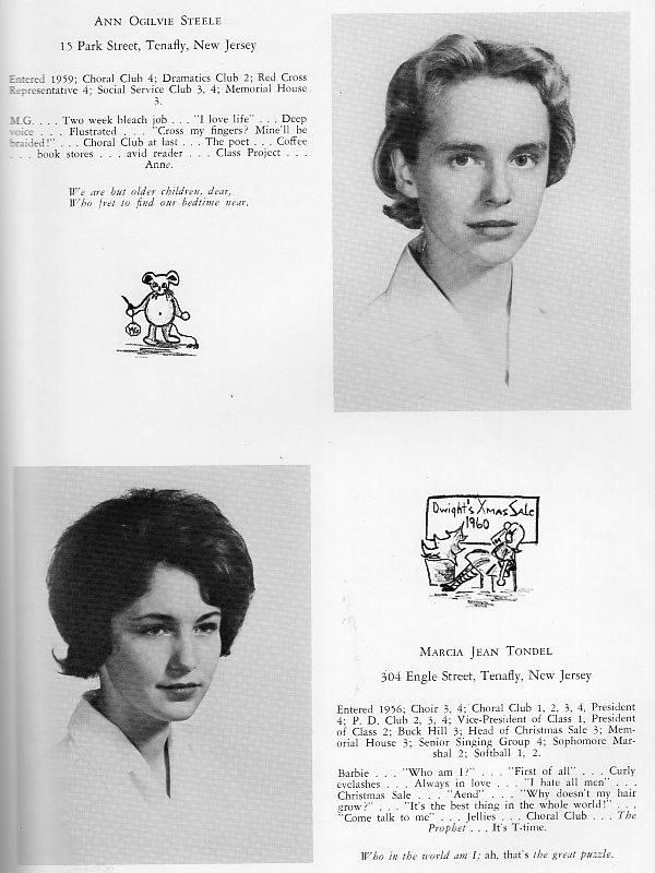 1960’s Englewood NJ Girls School Yearbook ~ Photos Clubs Sports Leslie Gore ++++