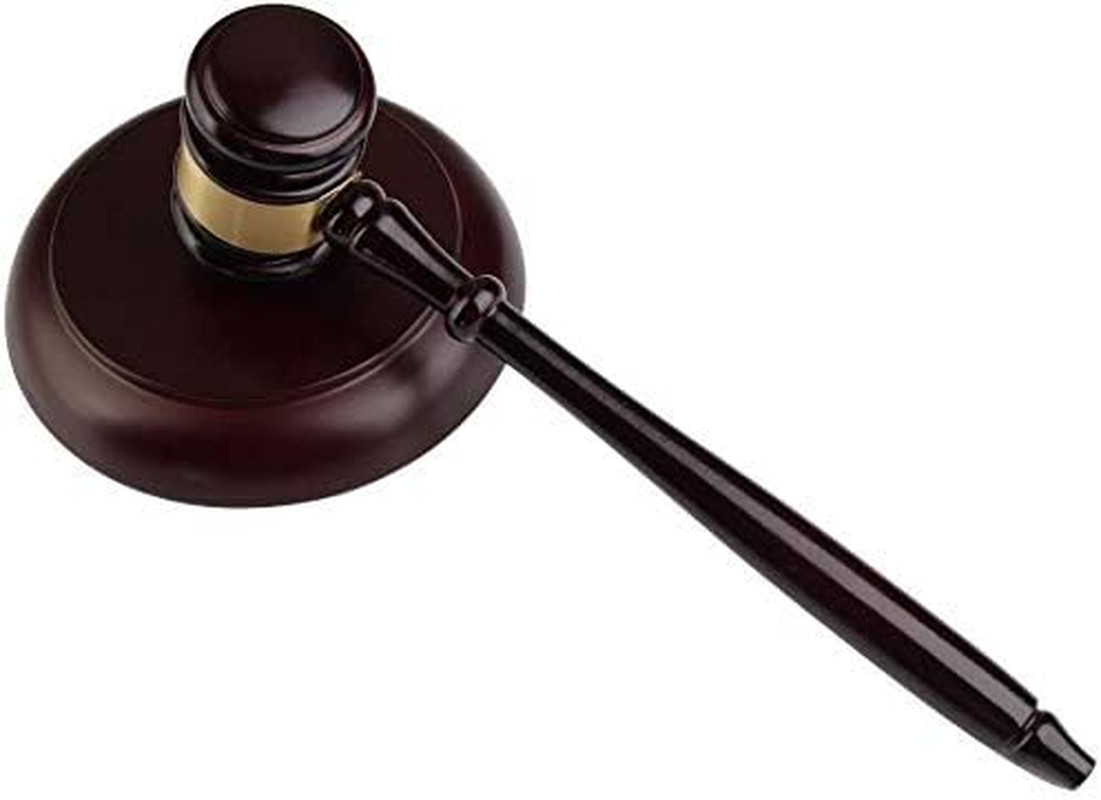 Wooden Gavel and Sound Block Set, for Lawyers,Judges, Chairmen, and Auction Sale