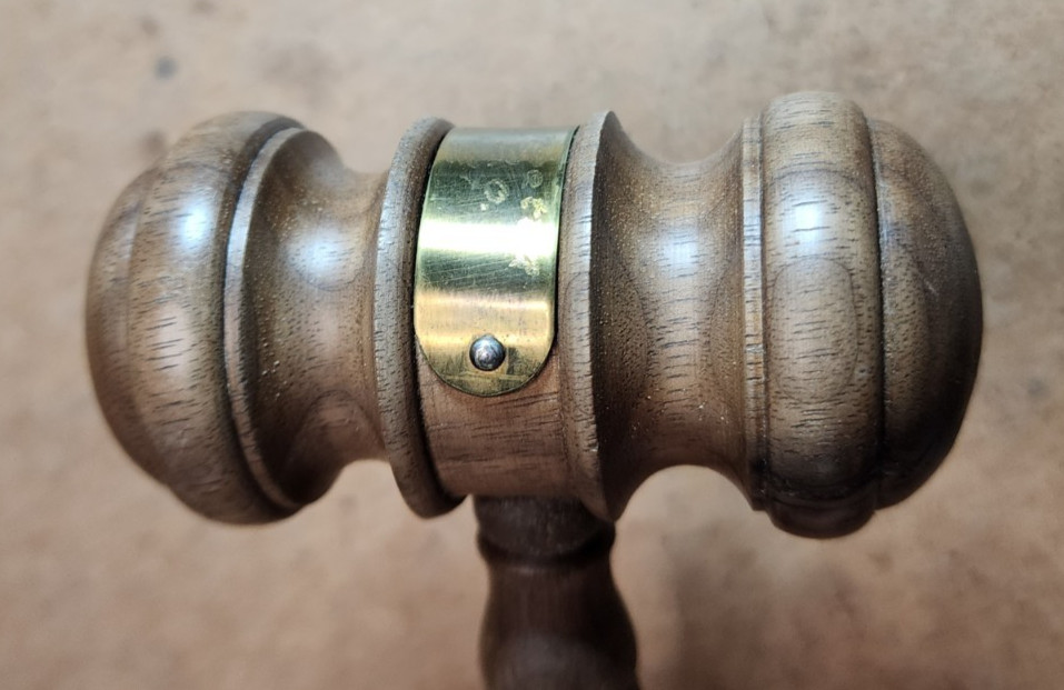 2 Vtg Wood GAVELS From the Original Fresno County Courthouse 1877-1966, Calif.