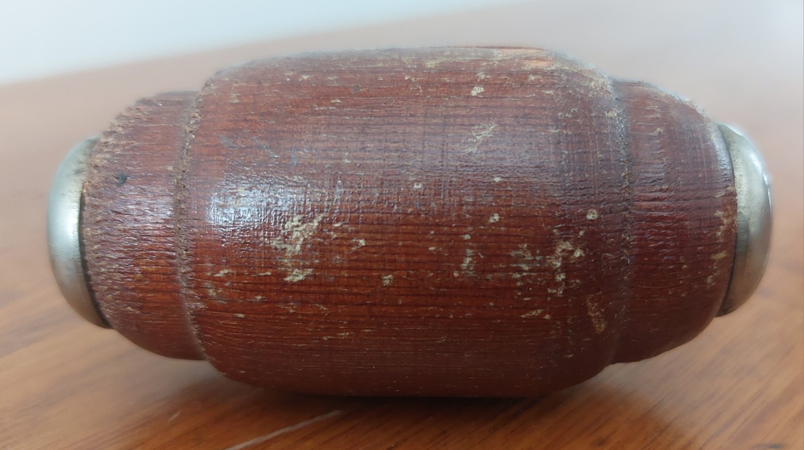 Antique Wooden Gavel Aluminum End Court Judge Auctioneer Vintage Patina