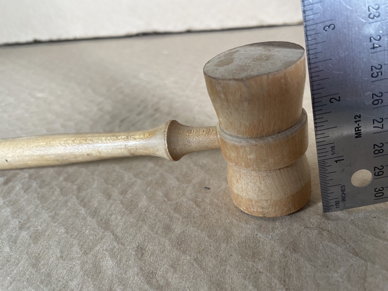 Blonde Light Color Natural turned Wood Gavel Small Mallet Legal Meeting 9 inches