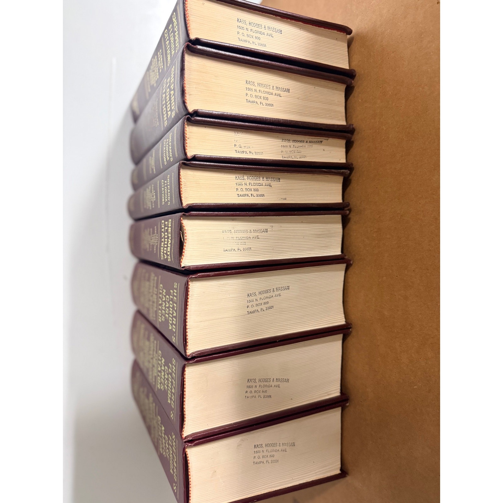 Shepard’s Florida Citations & Case Names Set 1986–1990 Law Books
