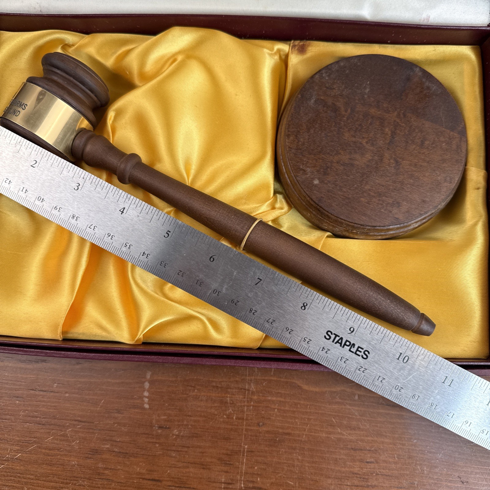 GAVEL Set In Box Wooden Firearms Civil Rights Legal Defense – Buell Carlton
