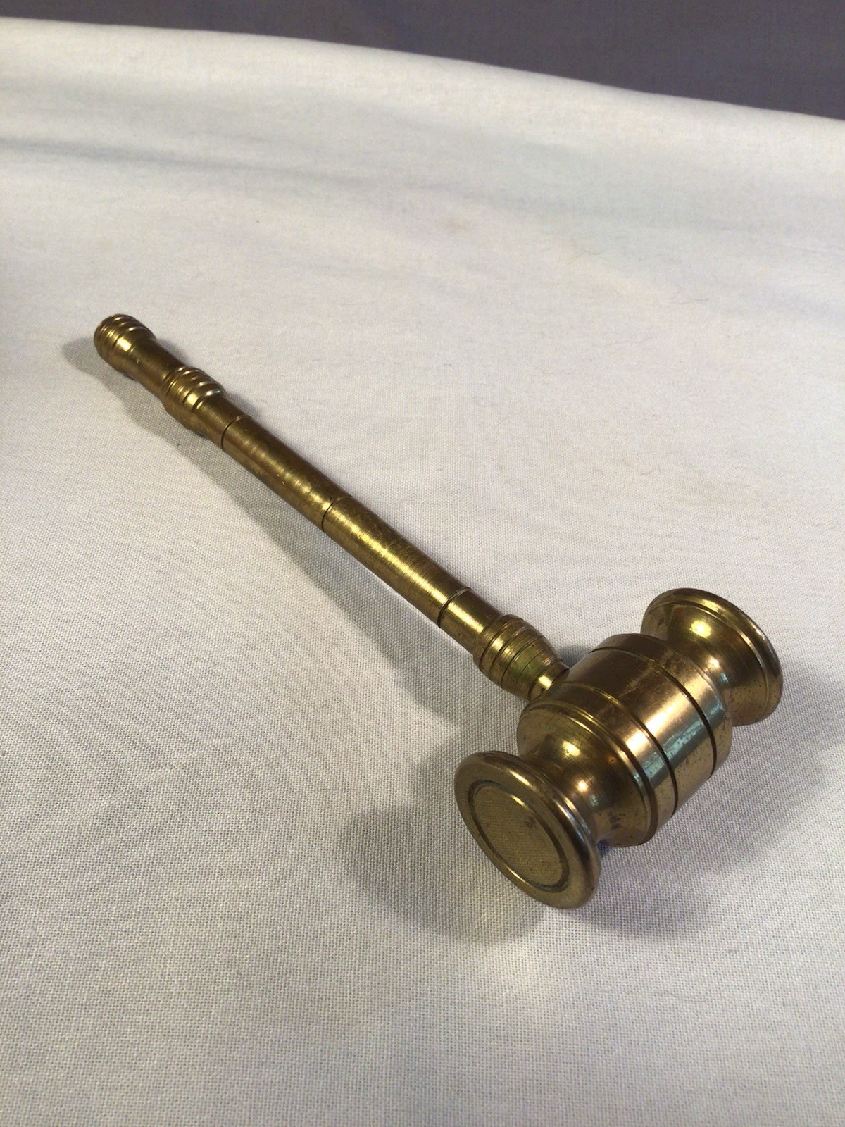 Vintage Brass Gavel Vintage Metal Gavel Mallet Hammer Judges Gavel 5.75”