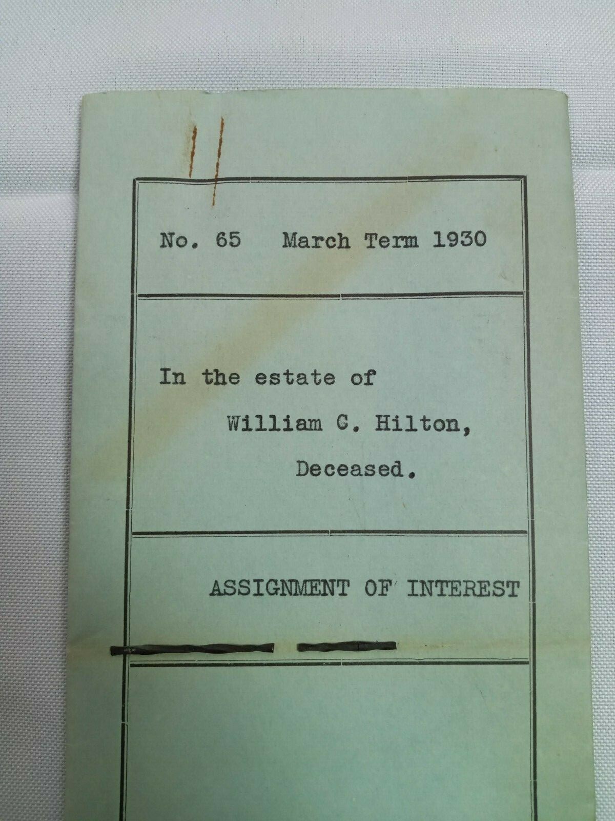 Vintage 1932 Adjudication of Will Little Britain Township Lancaster County of PA