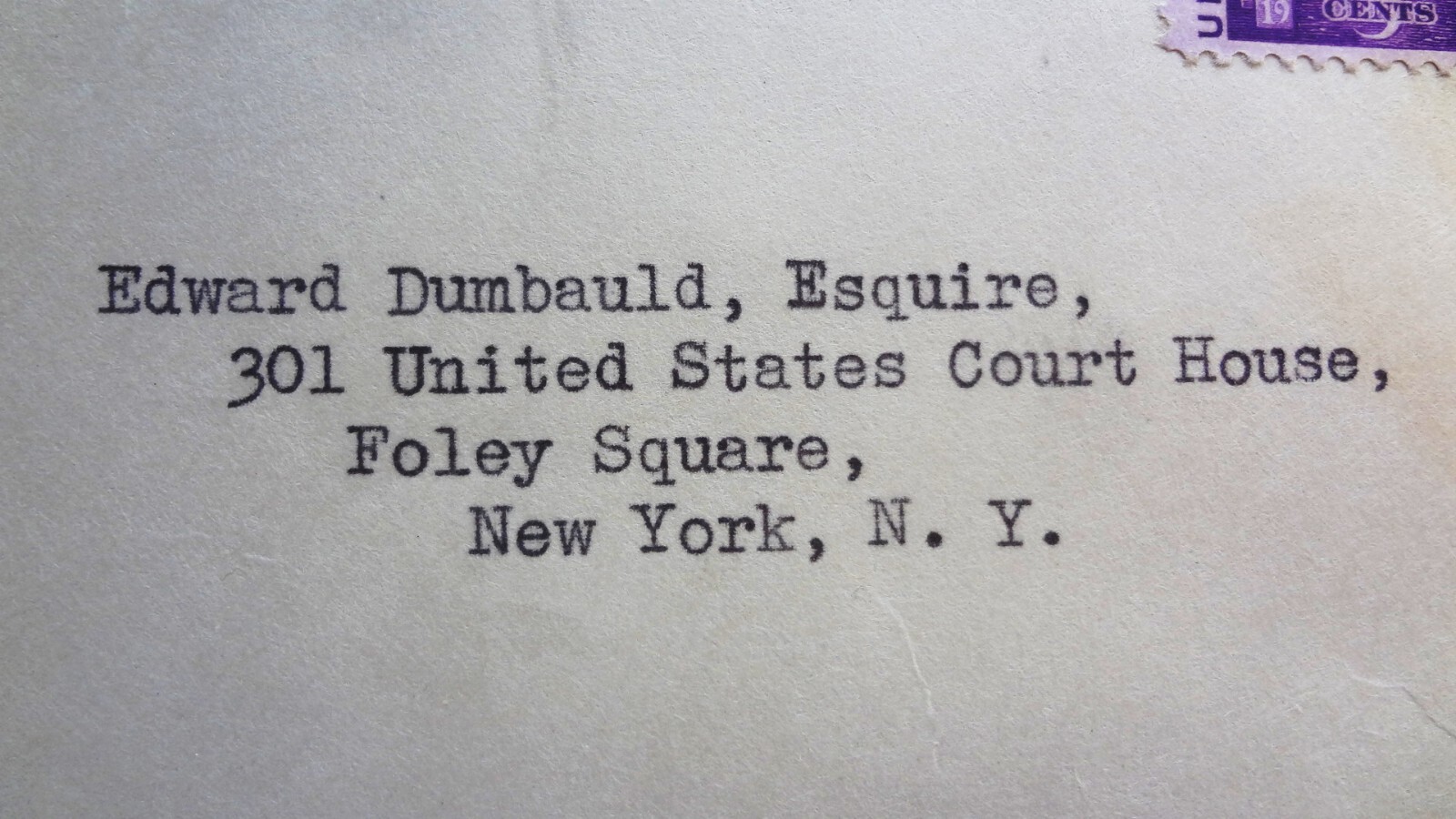 Historic Find~ 1939 DEPARTMENT of JUSTICE LETTER & ENVELOPE to EDWARD DUMBAULD