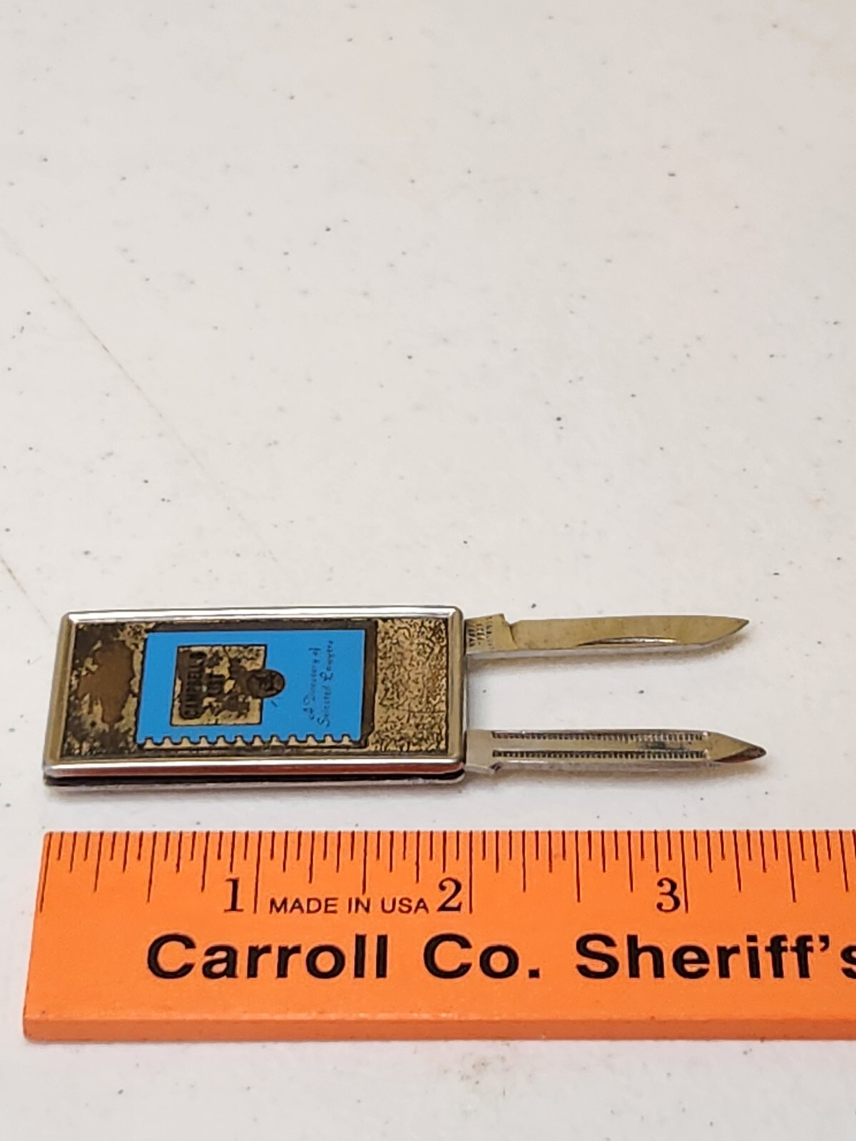 Vintage CAMPBELL’S LIST Directory of Selected Lawyers MONEY CLIP File Knife TOOL