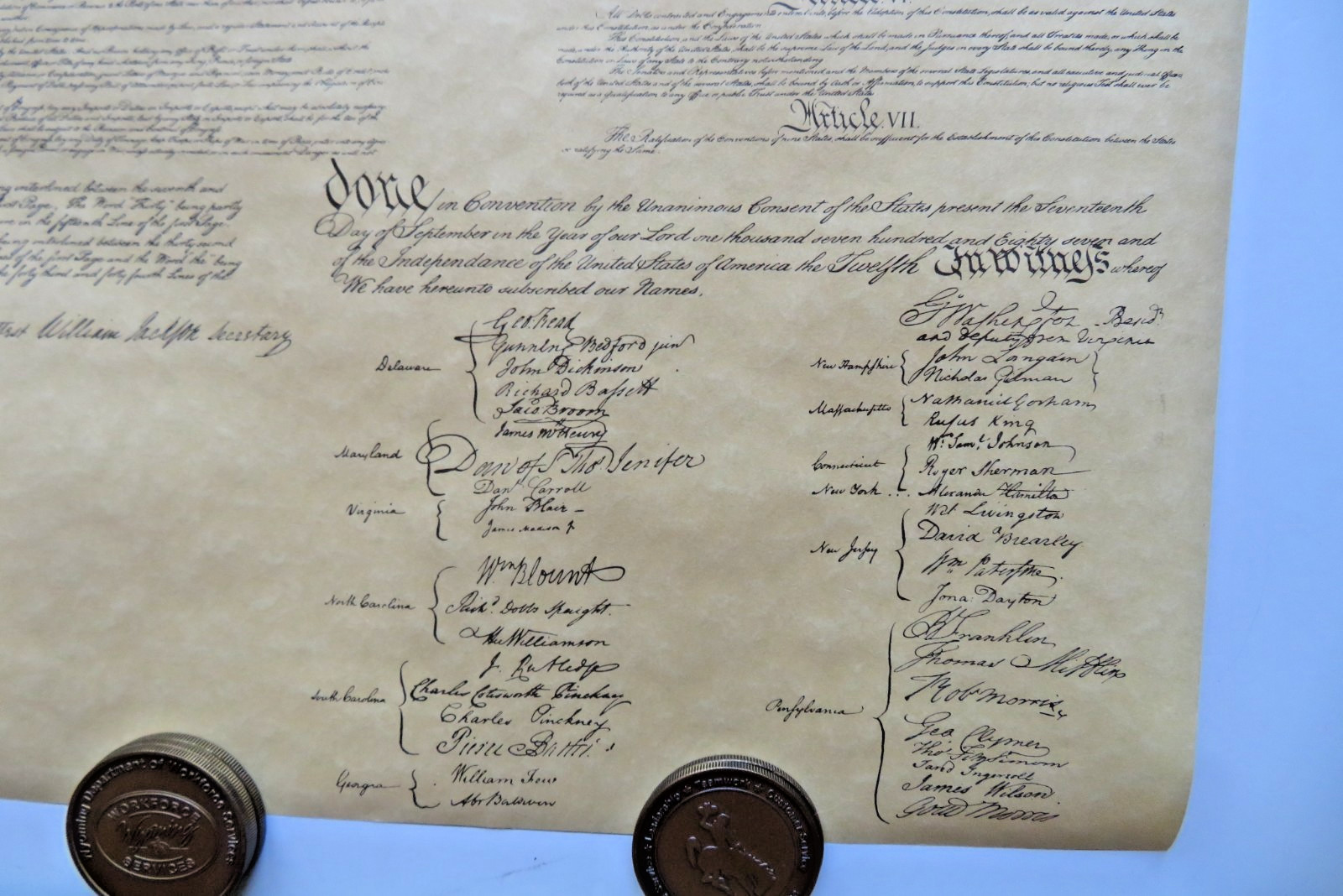 1787 United States Constitution «We The People» Replica Kmart® Rubbermaid®