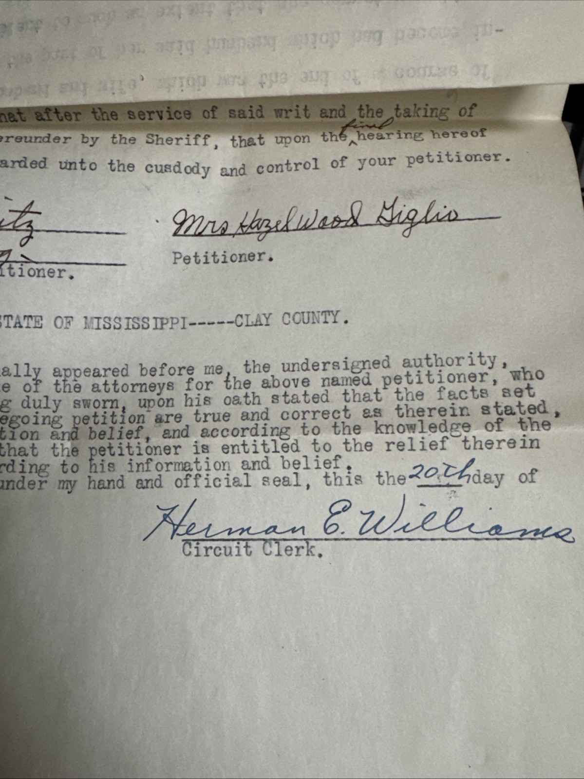 1932 Mississippi Habeas Corpus | Mother Seeks Children After Violent Assault