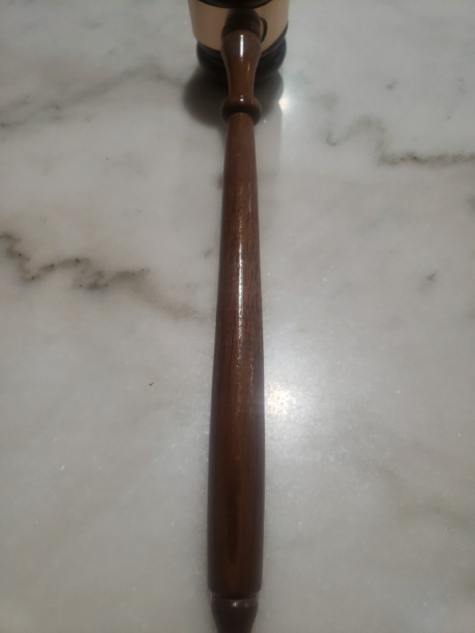 Professional Wood Gavel with Brass Band – Made in USA