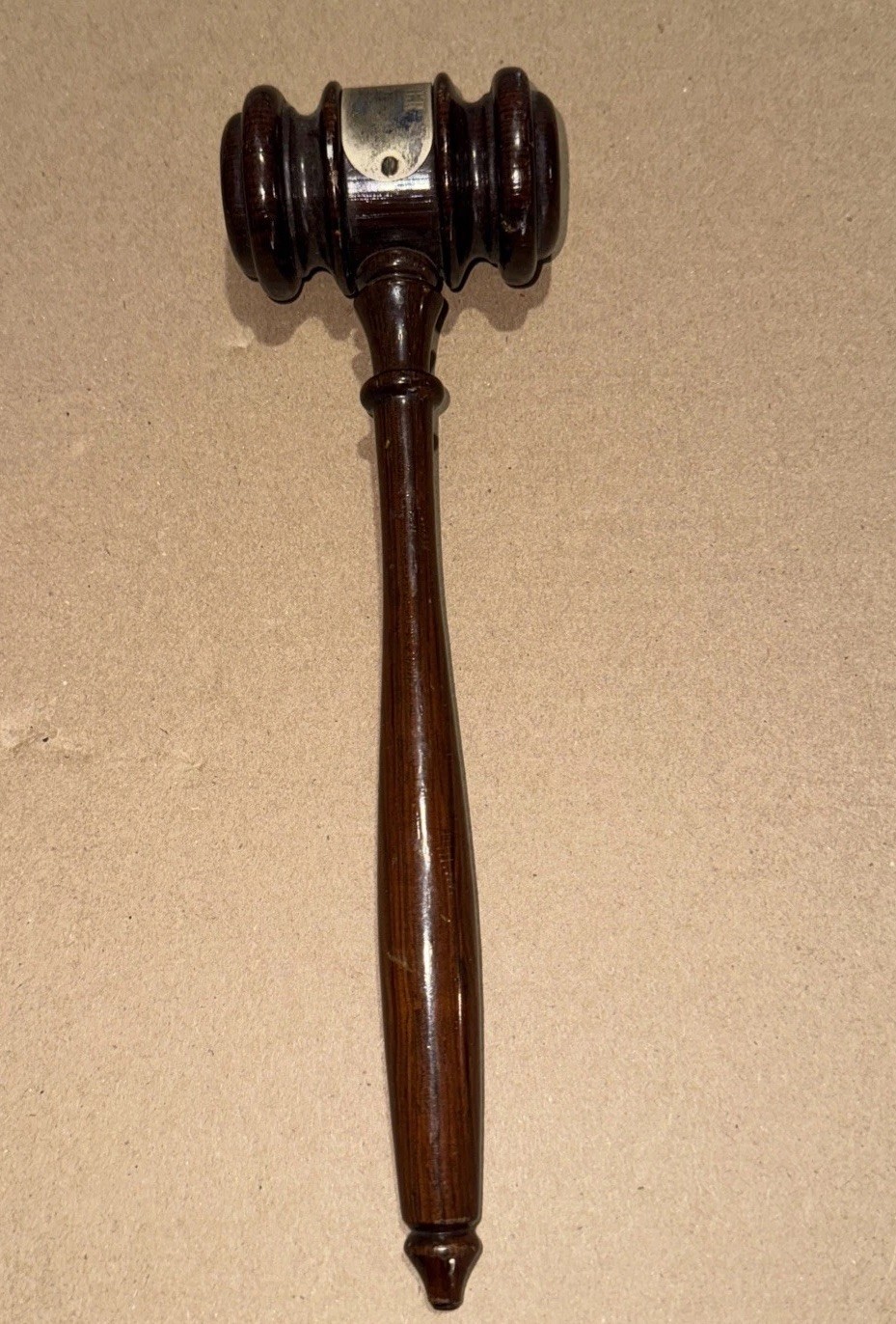 Judge Gaval Wooden With Metal Engraving 1961 10” Mallet