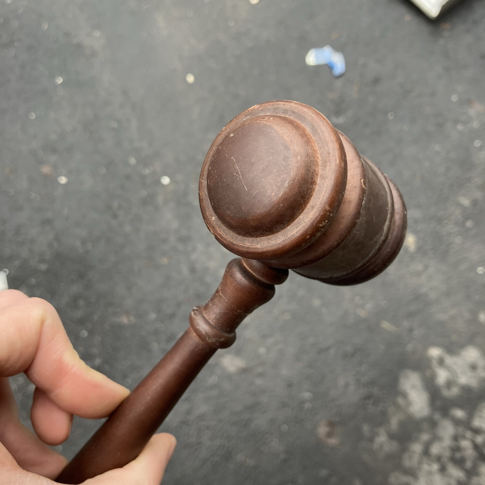 Wood-en Auctioneers Gavel 10” Inch Long Judge Brown B6