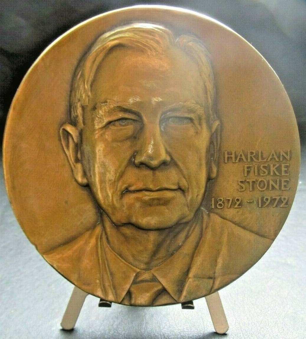 Columbia University Law Harlan Fiske Stone Fellowship Bronze Medal Medallic Art