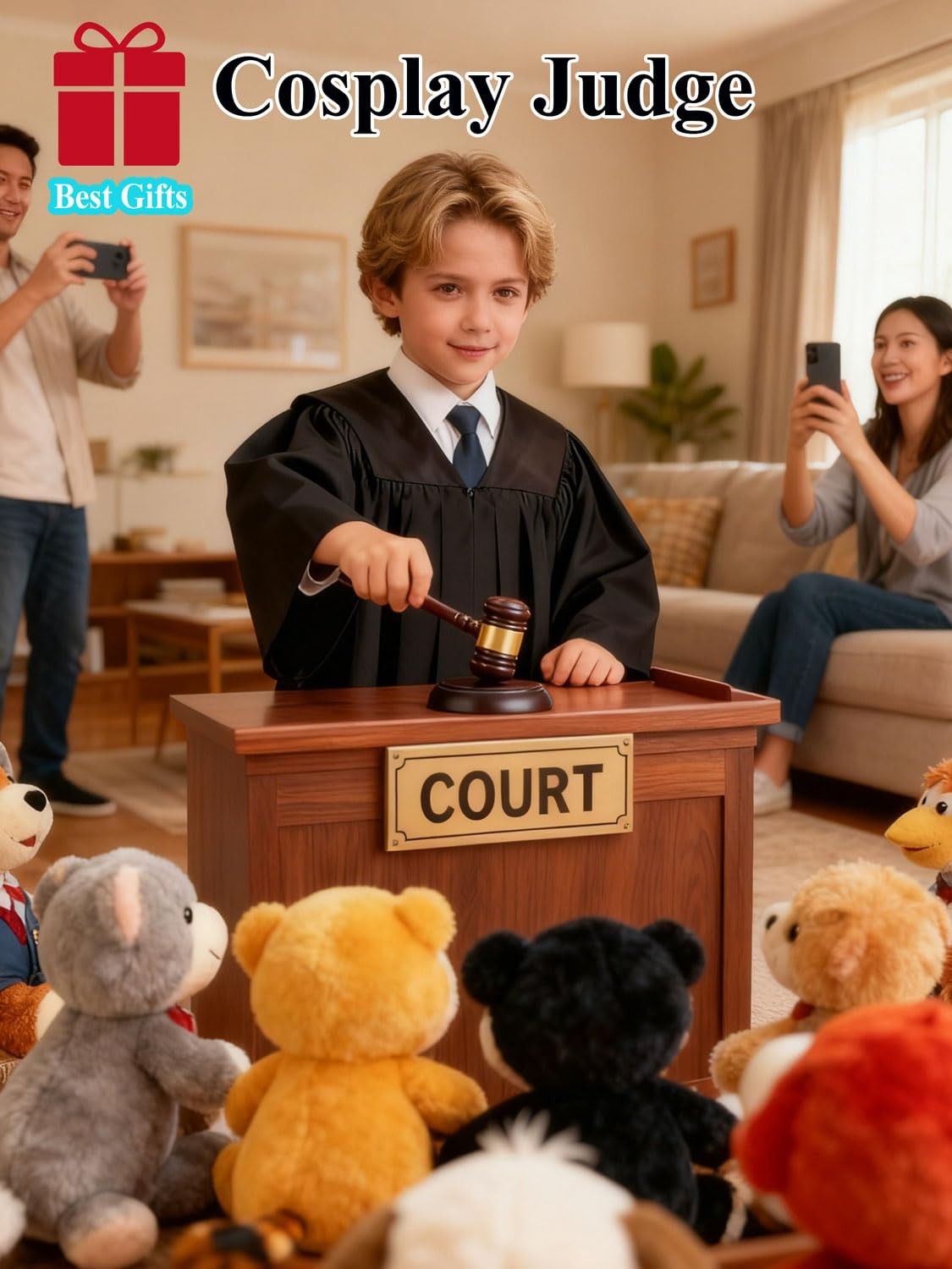 Perfect Desk Accessory, Wooden Gavel and Sound Block Set for Lawyers, Judges, Ch