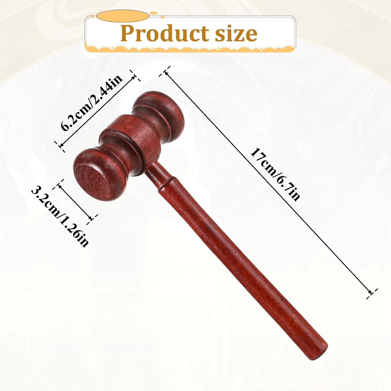 Wooden Courtroom Gavel Brown Handmade Wooden Gavel Auction Gavels Desk Accessori