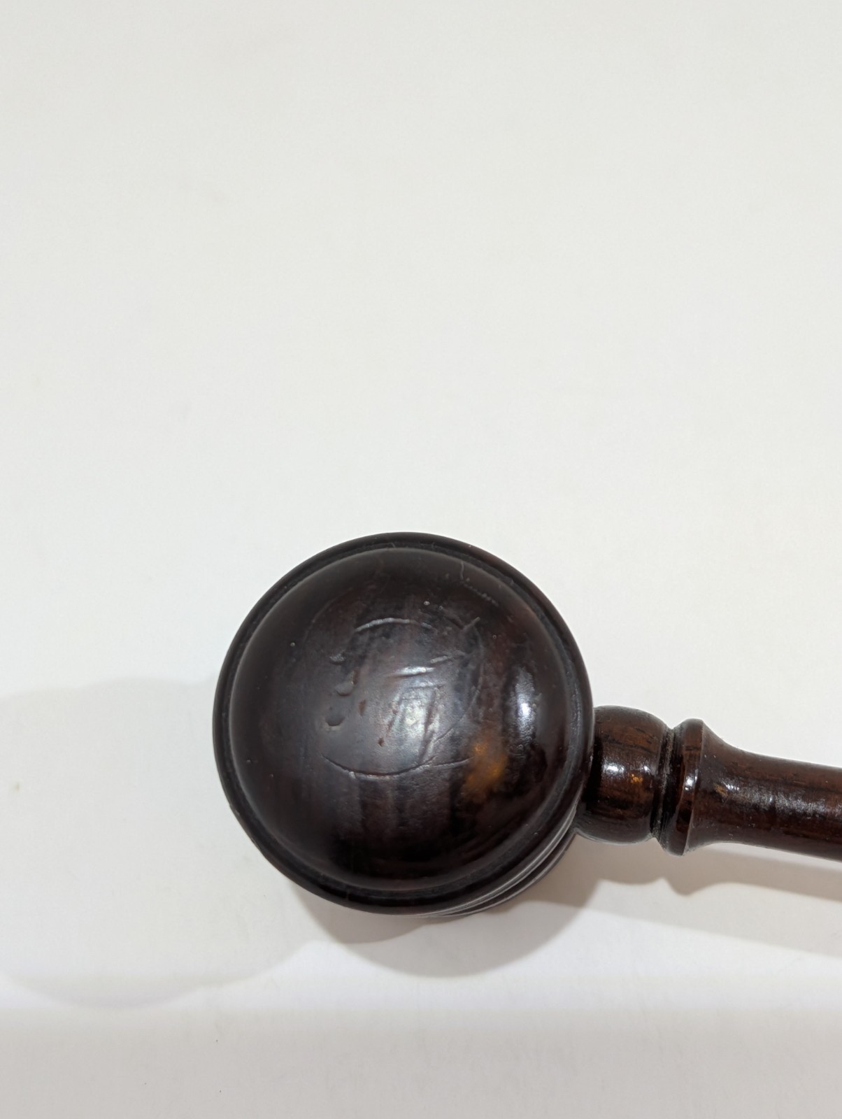 Vtg Wooden Judge Gavel Dark Cherry Brown Lawyers Collectible Mallet