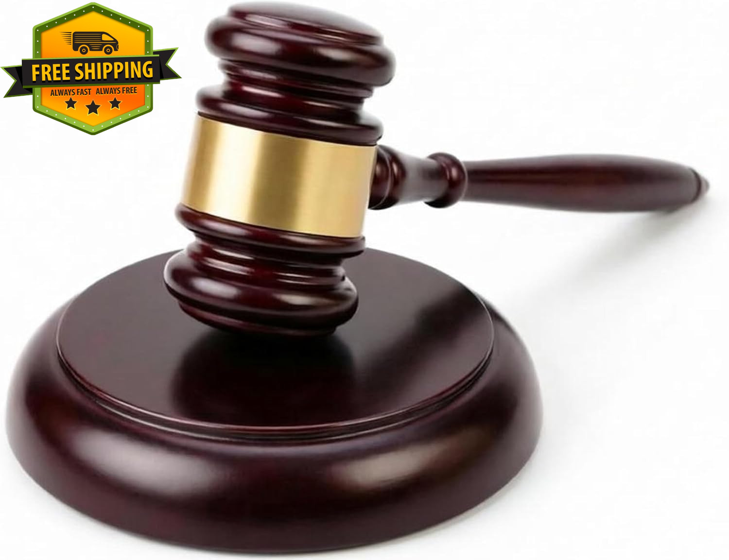 Judge Gavel Set Wooden Sound Block Auction Meeting HOA Court Hammer