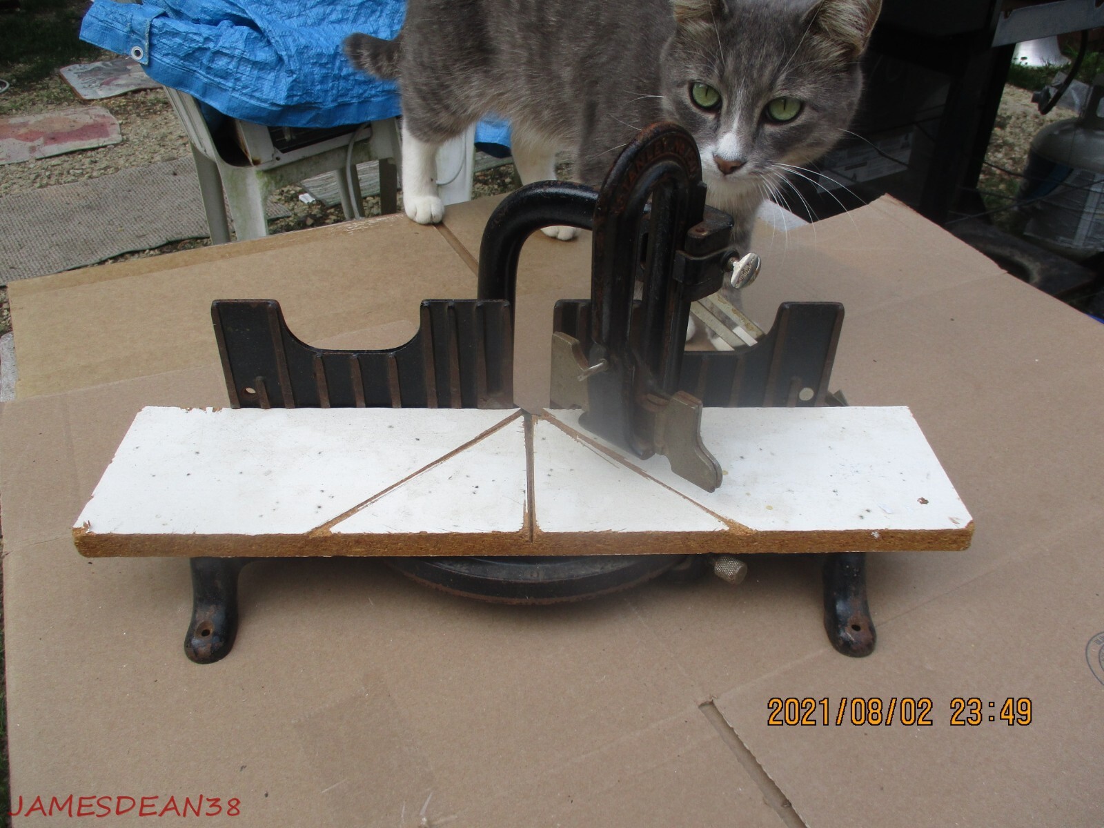 Vintage Stanley Mitre Box Miter Cast Iron Made in USA LIKE AN 150