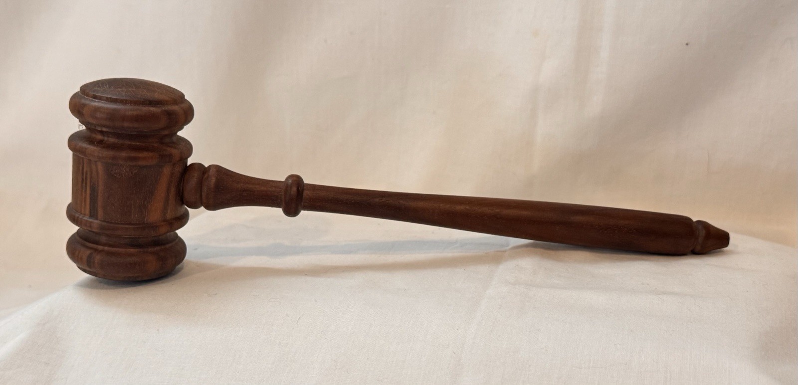 Vintage Gavel Solid Wood Judge Auctioneer Mallet 10» Meeting Hammer Decor
