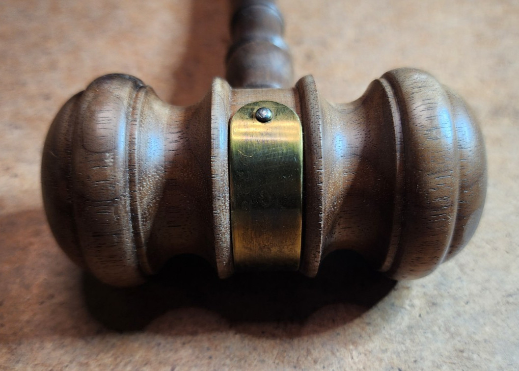 2 Vtg Wood GAVELS From the Original Fresno County Courthouse 1877-1966, Calif.