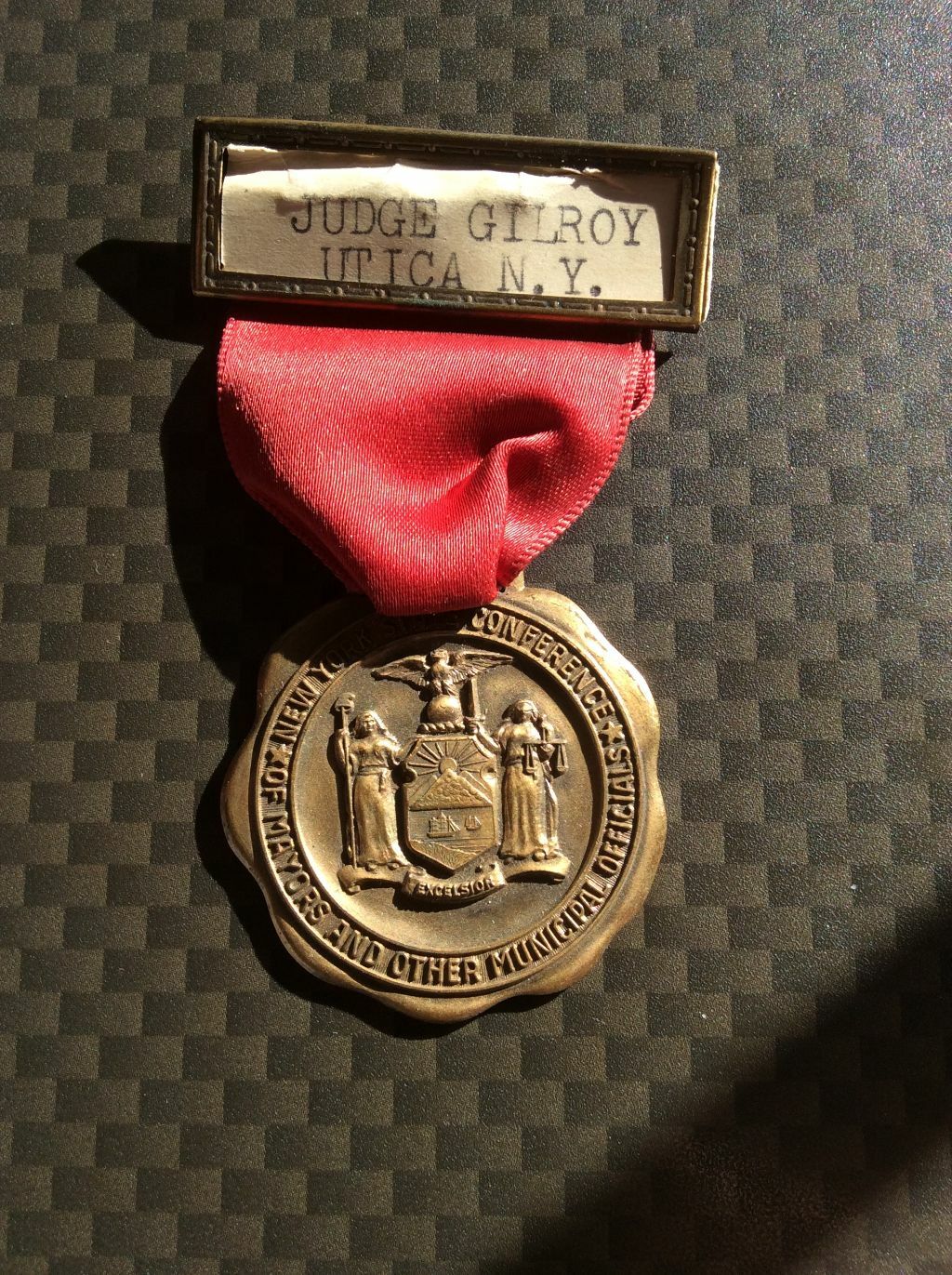 1930’s NY State Conference of Mayors Medal * Belonged to Supreme Court Judge