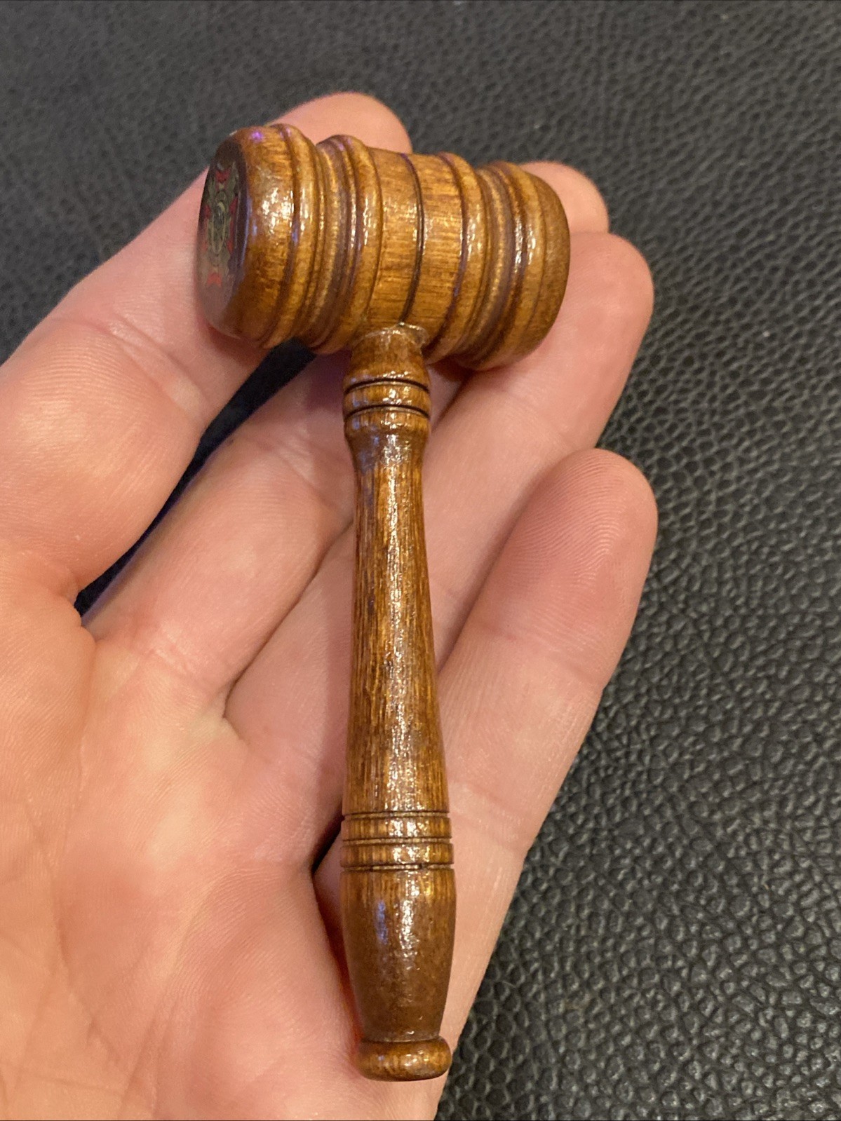 VTG 1960s VFW LOGO MINI TURNED WOOD GAVEL JUDGE’S GAVEL VETERANS OF FOREIGN WARS