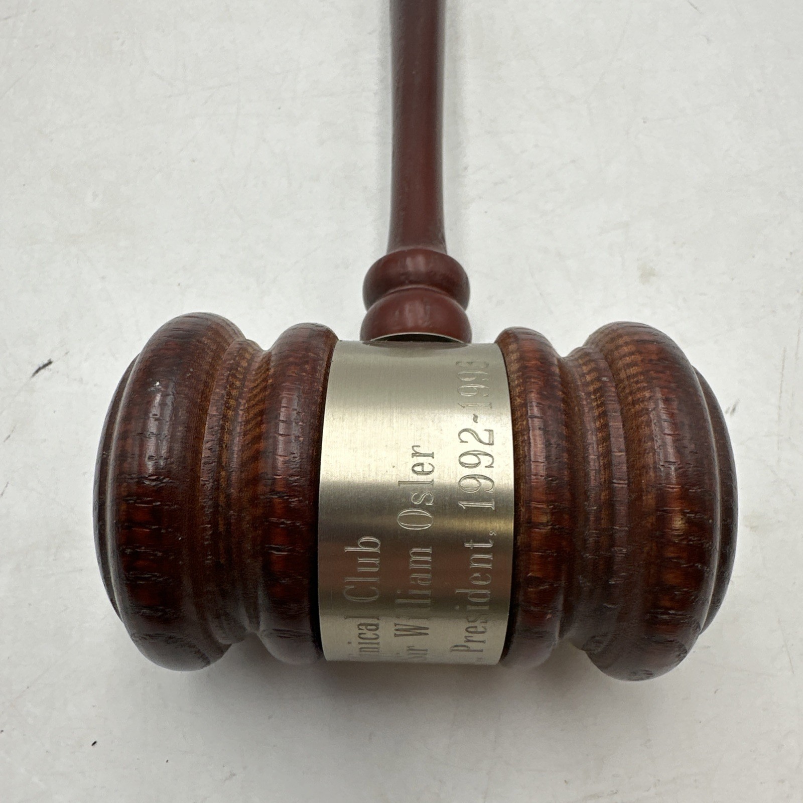 Vtg Wooden Gavel For Interurban Clinical Club 1993 Honorary President Mallet 10”
