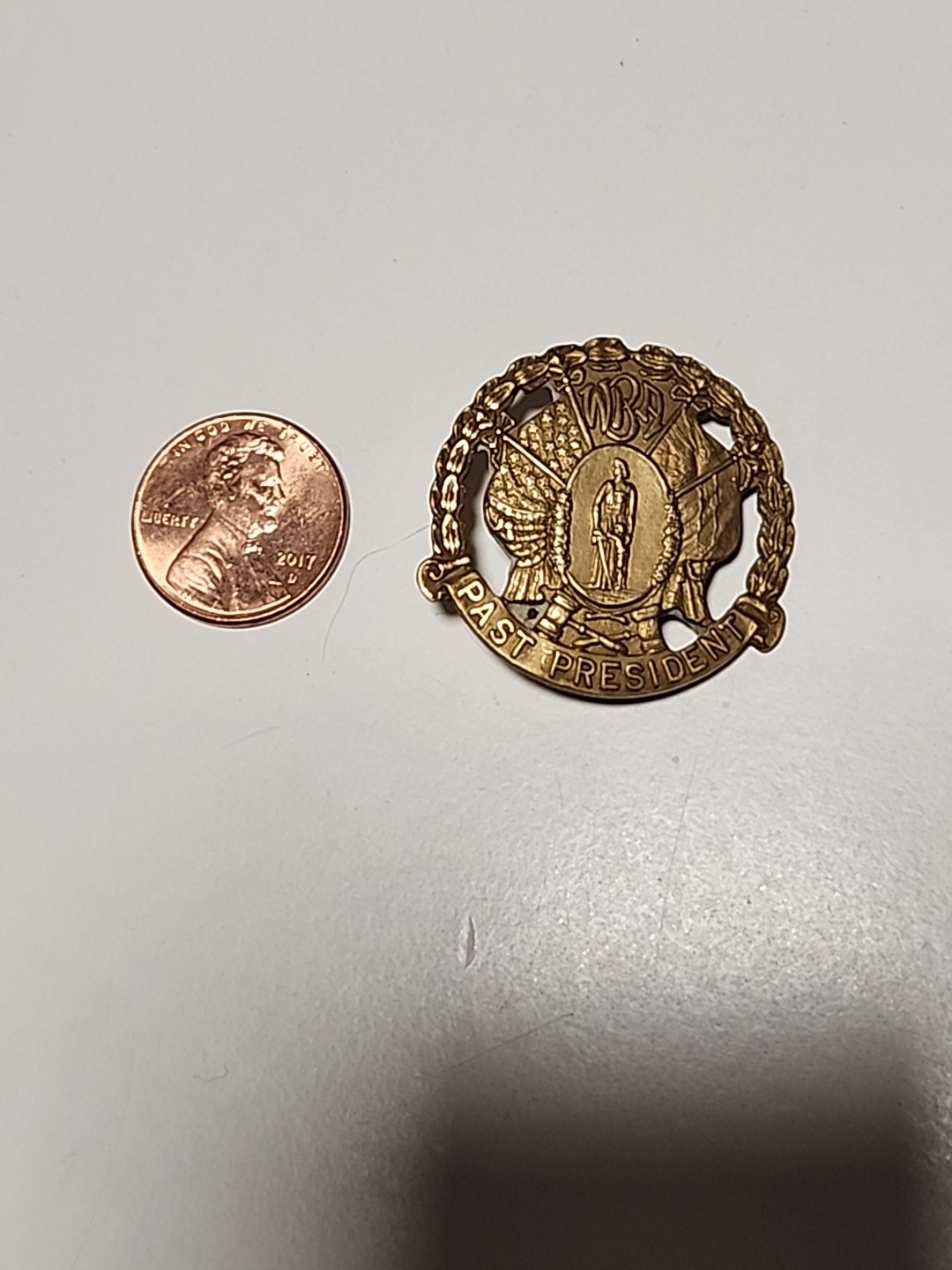 Rare Vintage Rolled Gold WBA Women’s Bar Association – Past Presidenr Pin Badge