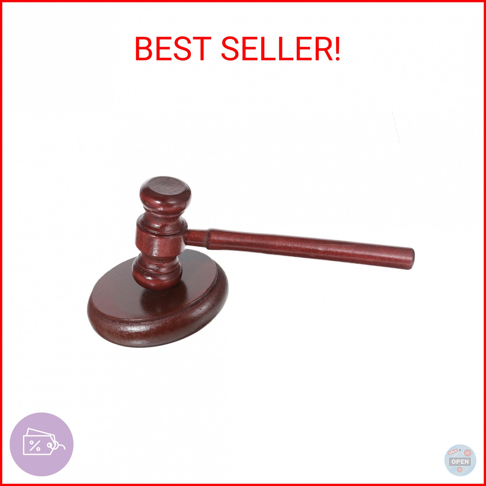 Gavel and Sound Block Set for Lawyers, Handmade Wooden Gavel and Block Set Handc