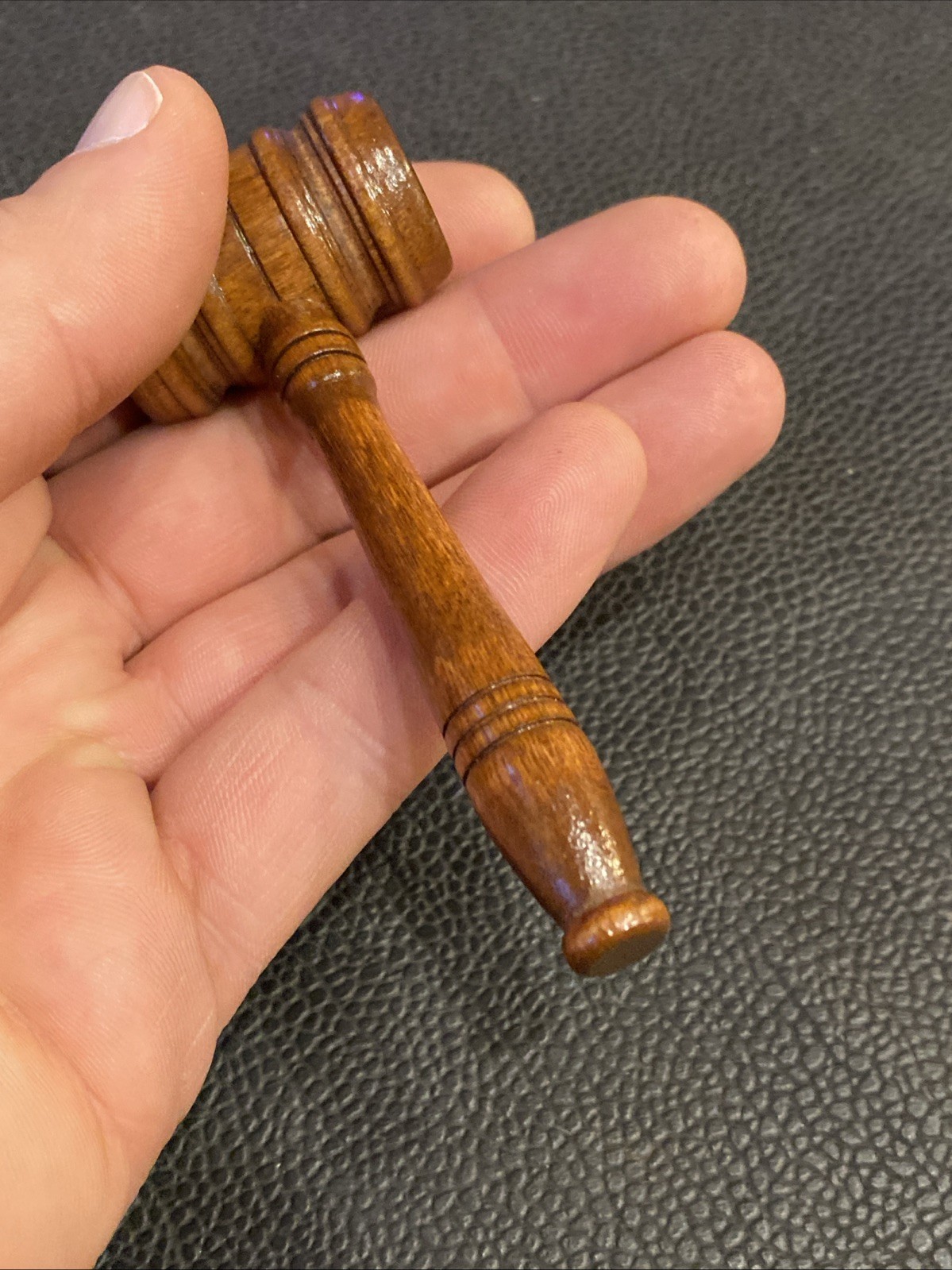 VTG 1960s VFW LOGO MINI TURNED WOOD GAVEL JUDGE’S GAVEL VETERANS OF FOREIGN WARS