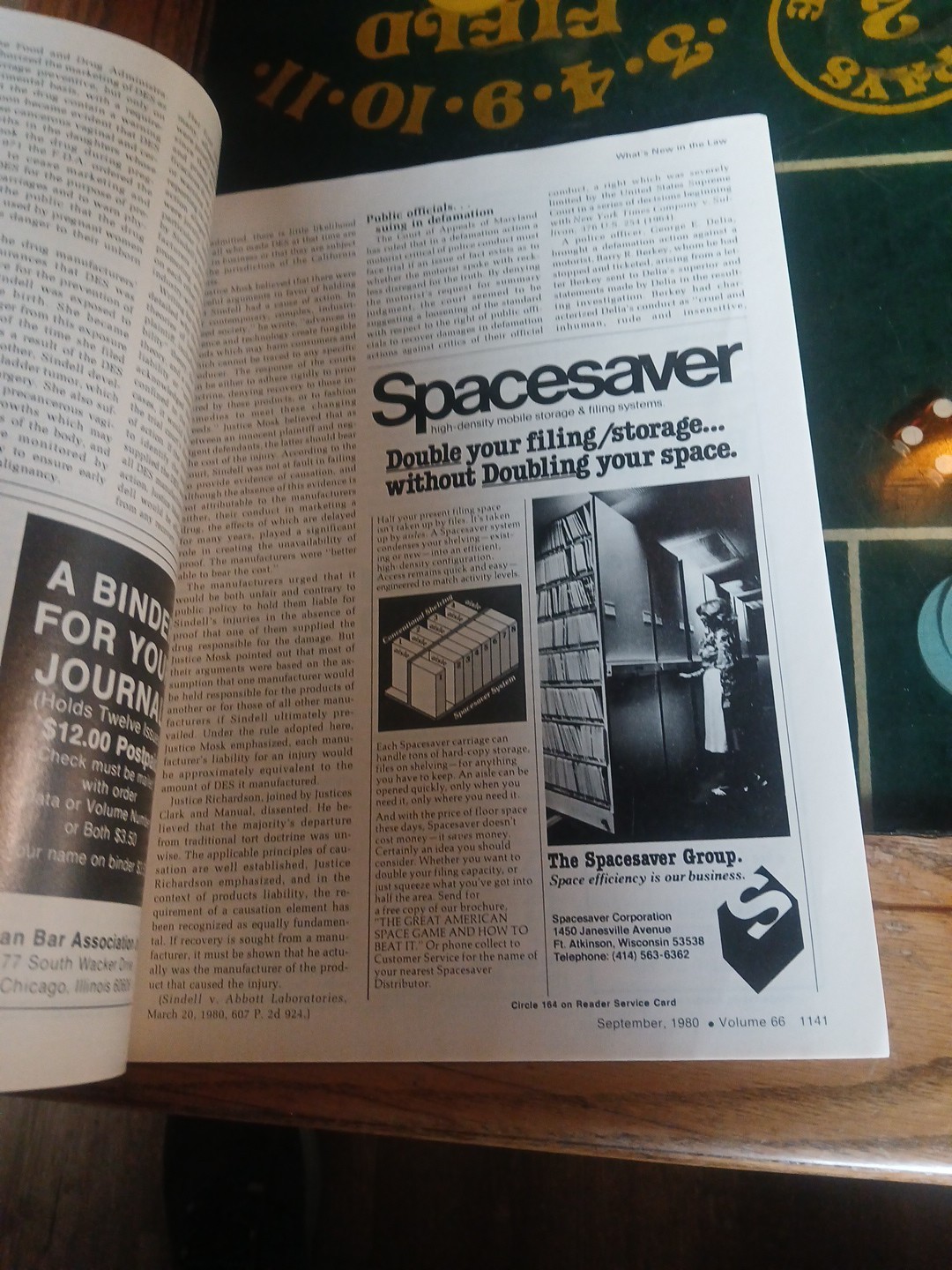 Vintage American Bar Association Journal September 1980