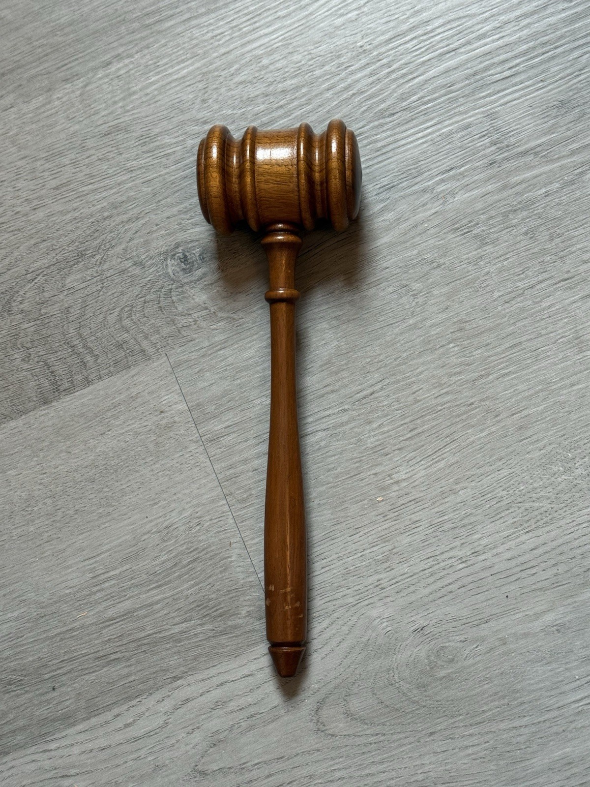 Vintage C R Gibson KC-115 Hardwood Judge Auction Gavel Bench Crafted in USA