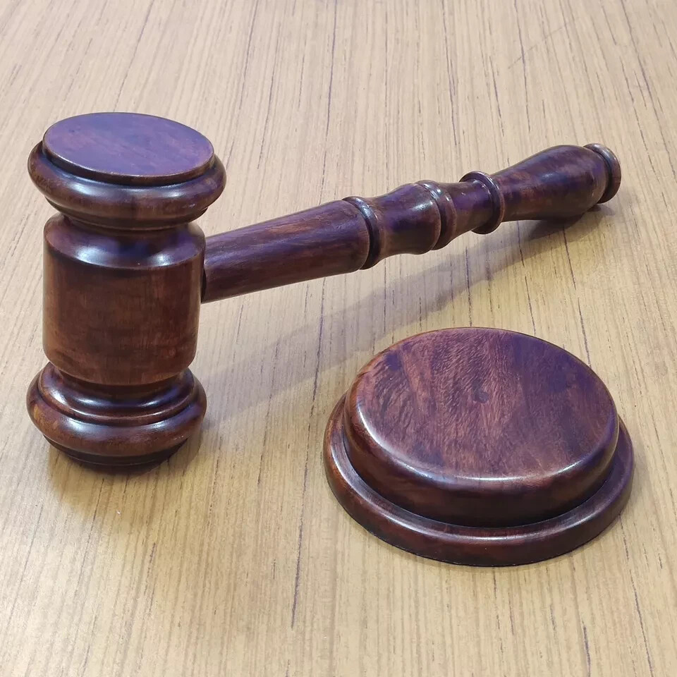 Antique Lawyer Judge Gavel Hammer Wood Collectible Table Decorative Gift Item