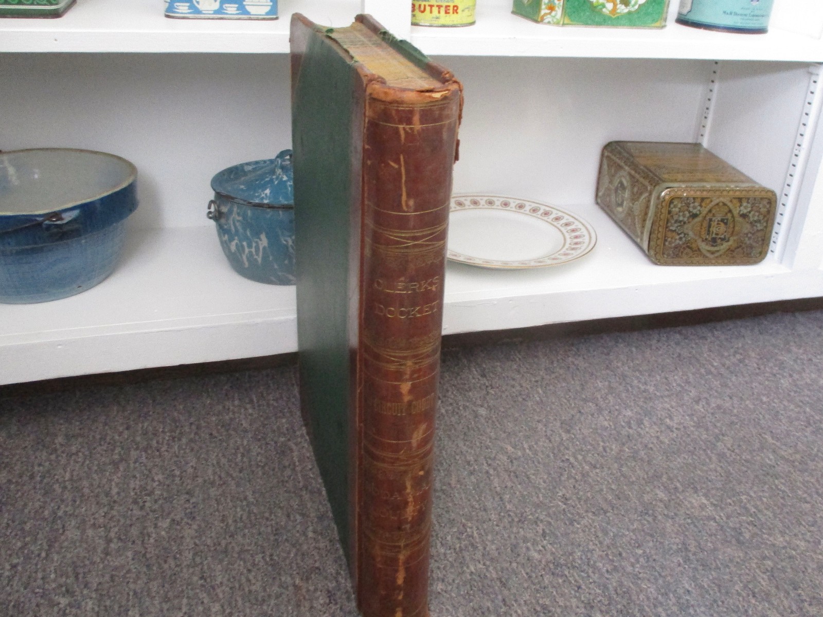 1879 Nodaway County Missouri Circuit Court Clerk’s Docket, large volume