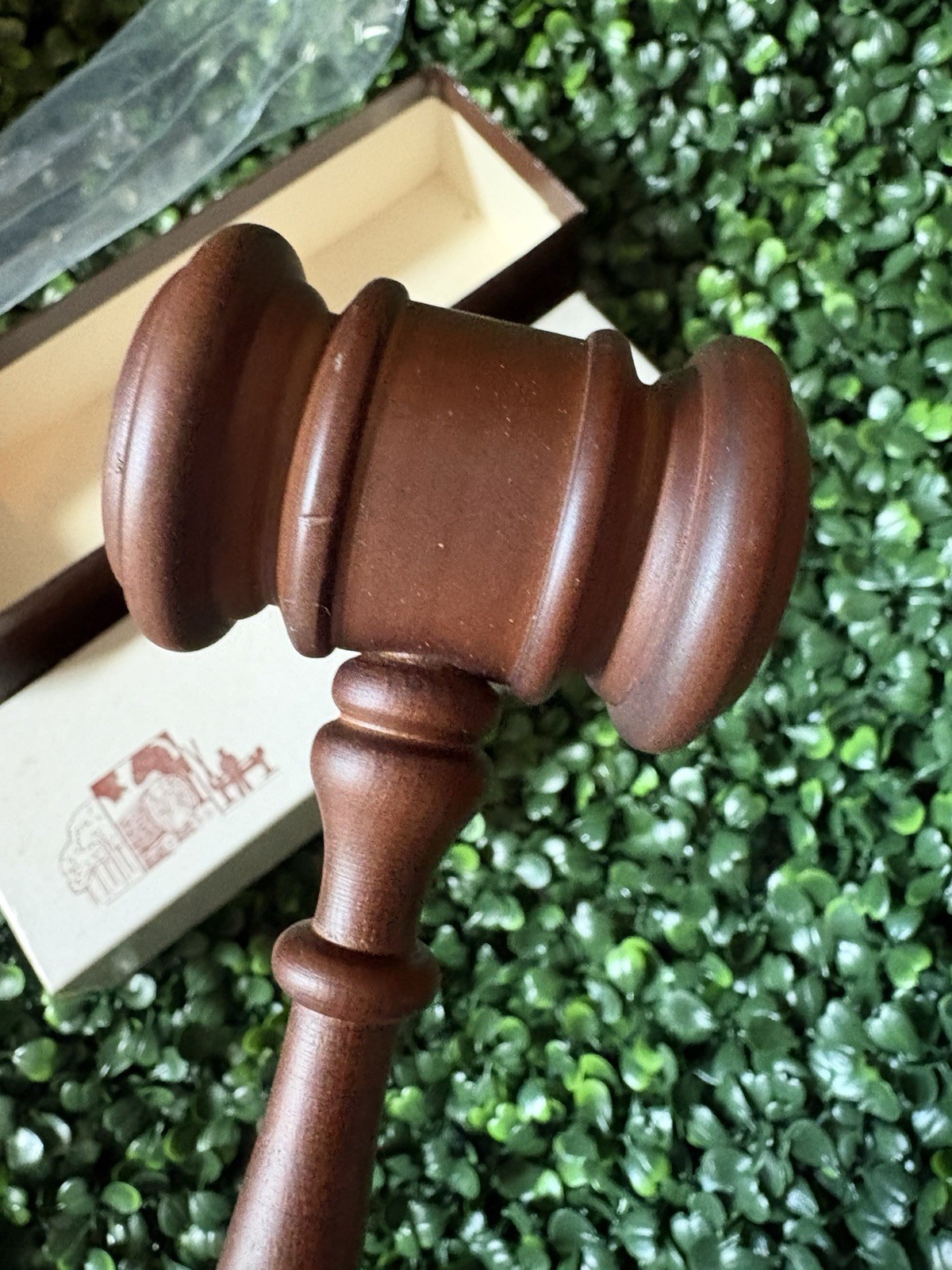 Vintage Wooden Gavel New In Box School Legal Art Home Decor Prop Theater Cosplay
