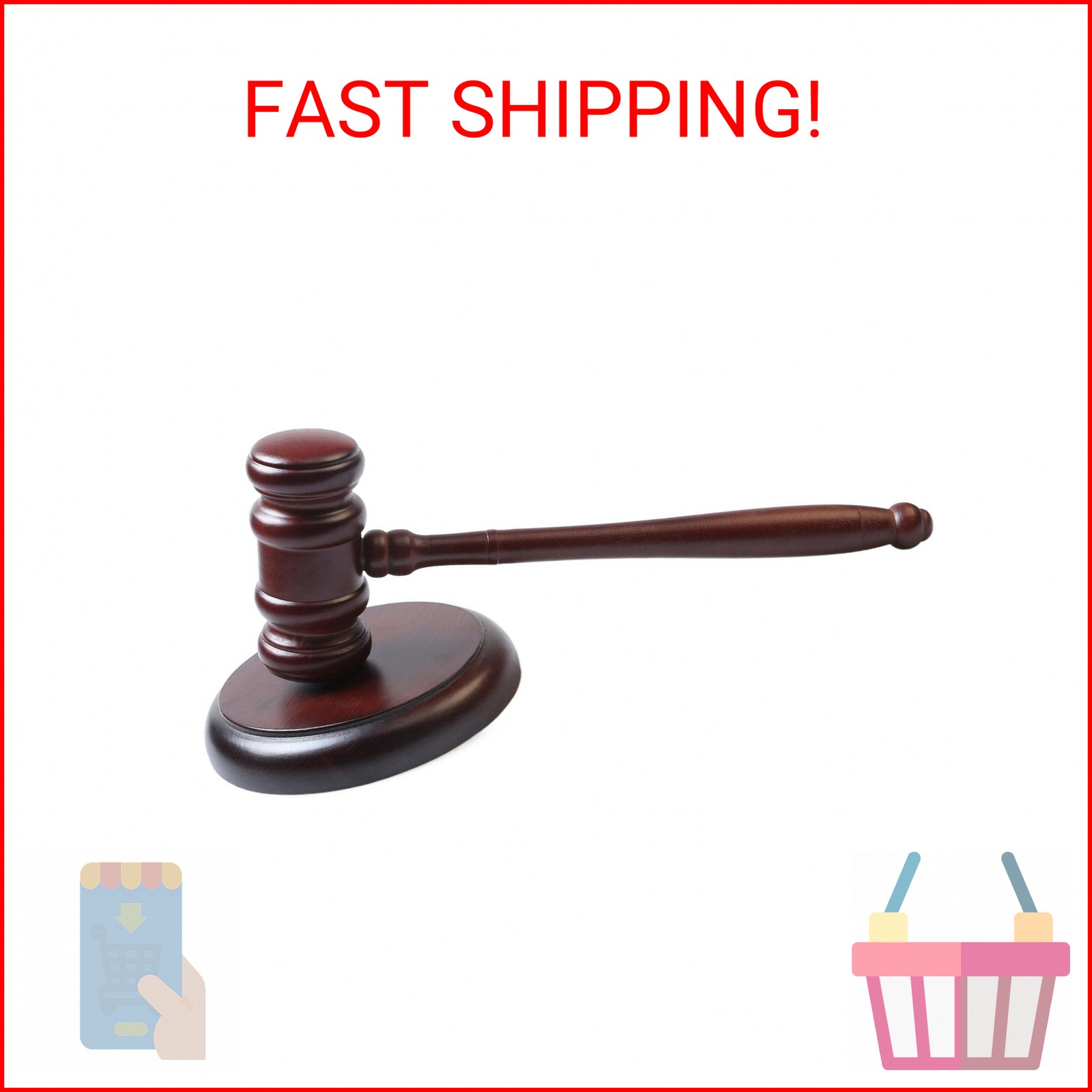 Handmade Wooden Gavel and Block Set Perfect for Lawyer Judge Auction Sale Meetin