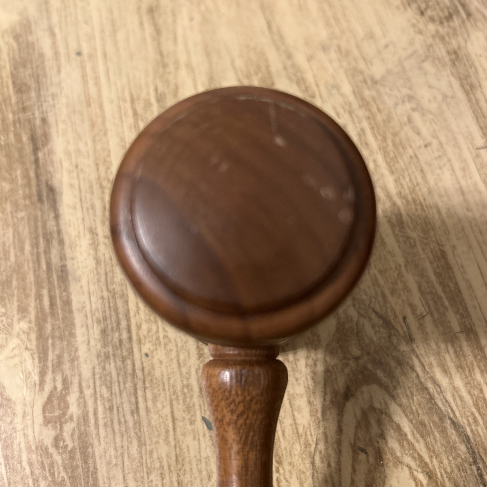 10”Vintage Solid hard Wood Gavel desk ornament auction ornate light weight