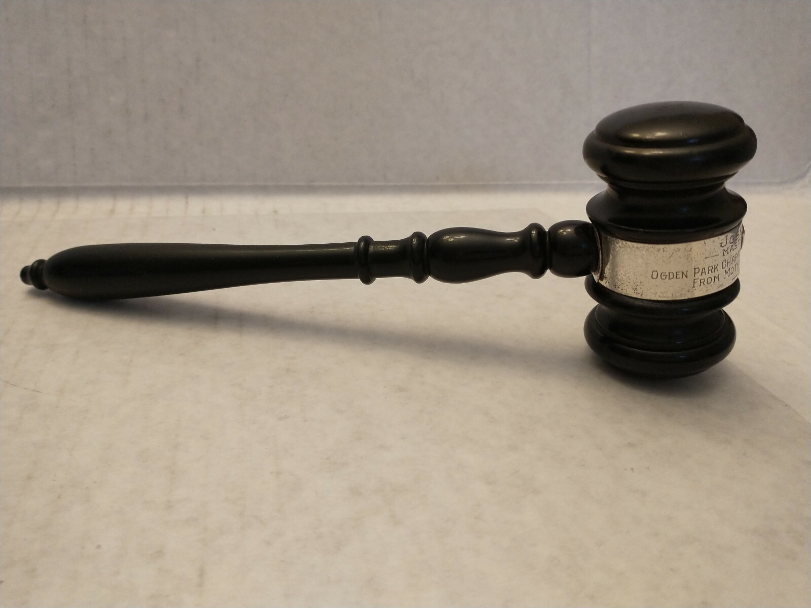 Ogden Park Chapter Vintage Gavel Joseph Sullivan Master Builder #33 O.T.B. 1936