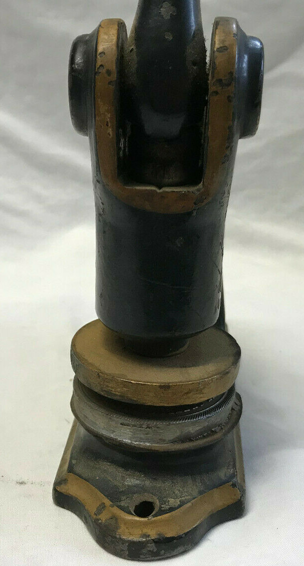 Vtg Notary Stamp Cast Iron Star Design Ornate Black Gold Press