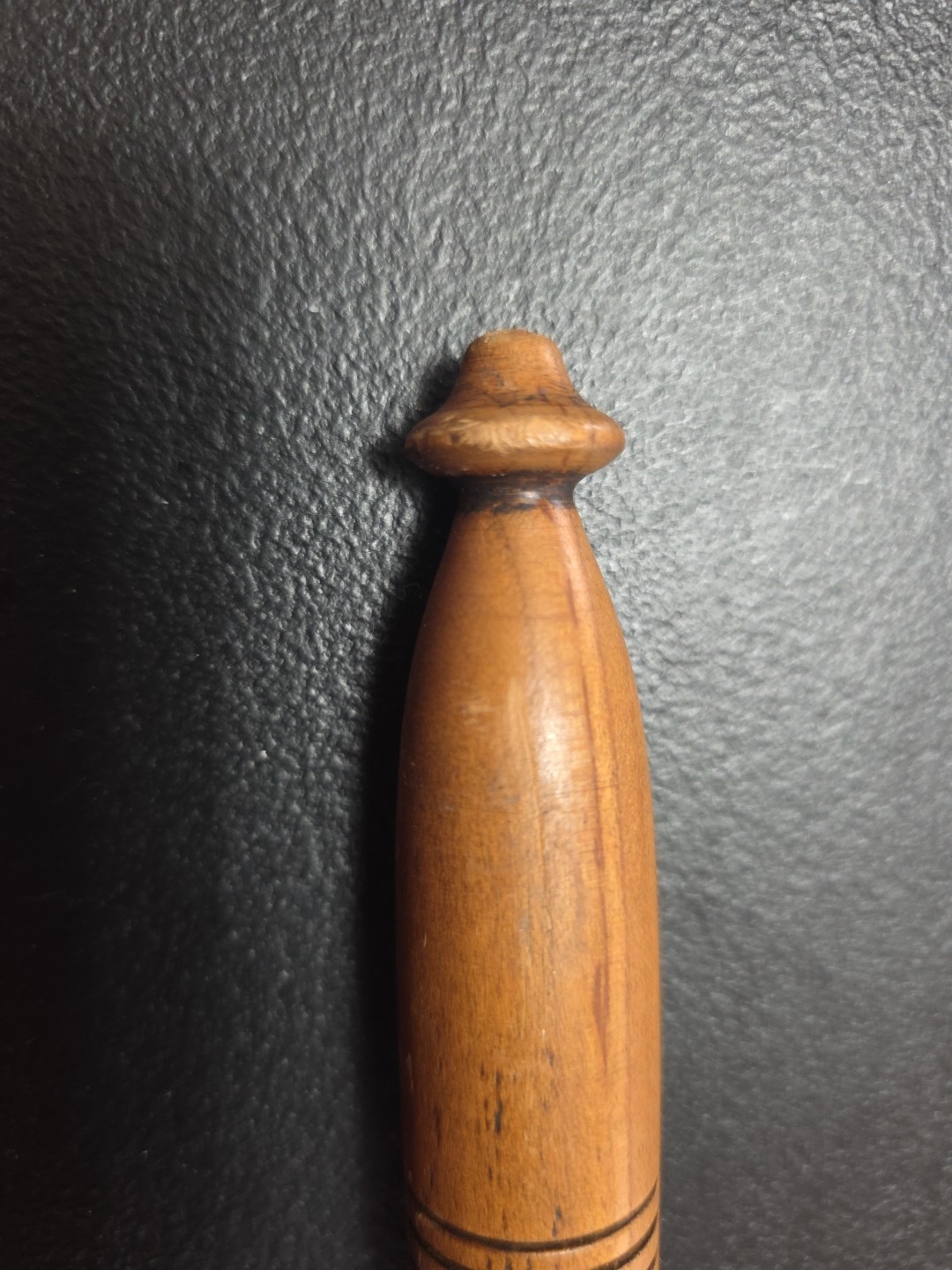Vintage Wooden Gavel Circular Grooving, 11″ Long