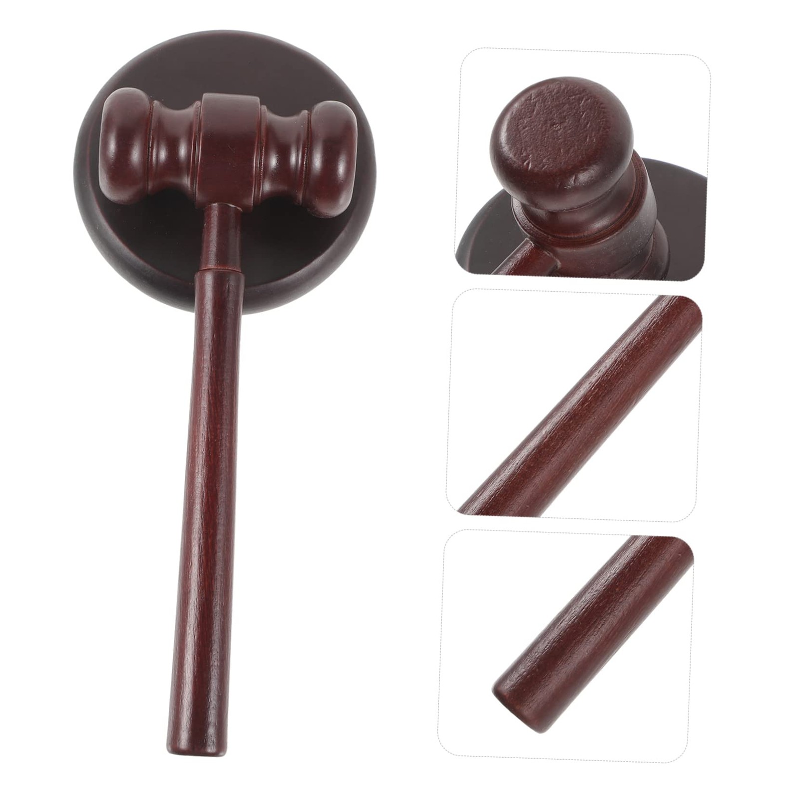 1 Set Judge Hammer Gavel Sound Block Costume Accessories Law and Auction Court