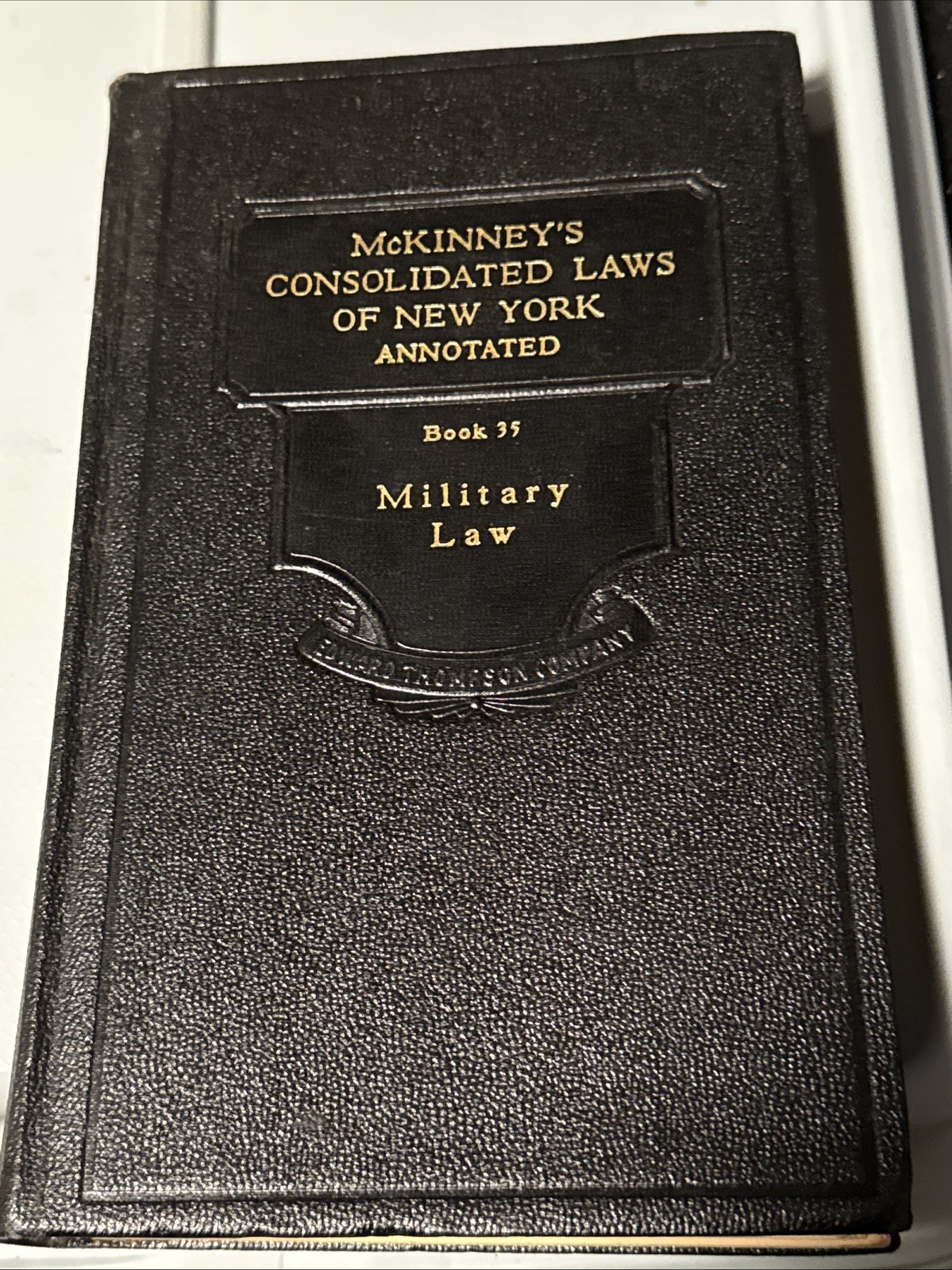 VINTAGE 1944McKINNEY’S CONSOLIDATED LAWS OF NEW YORK SC BOOK Book #35 Military