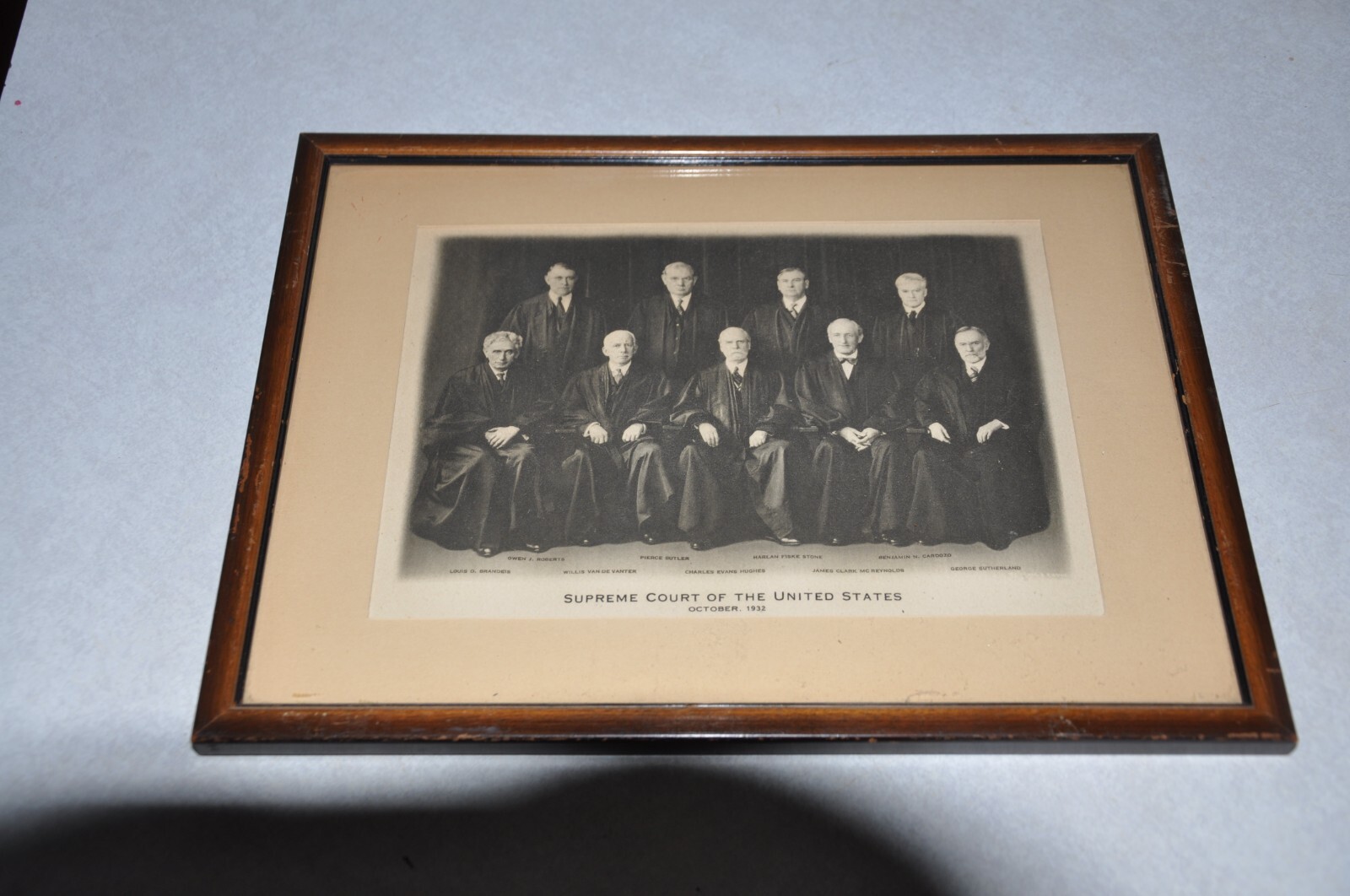 1932 Supreme Court Of The United State Framed Original Picture