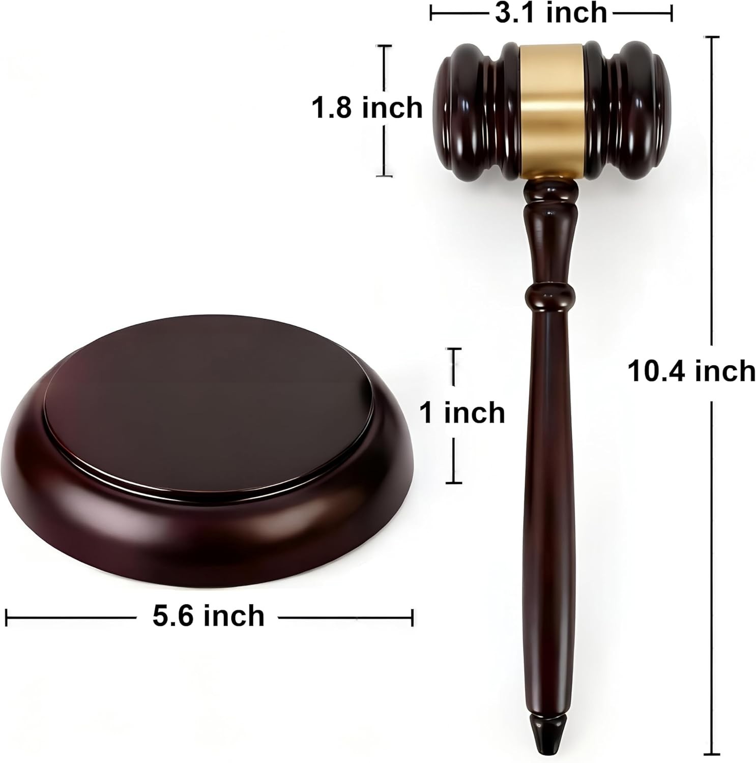 Professional Wooden Gavel Set with Sound Block – Ideal for HOA & Ceremonial Use