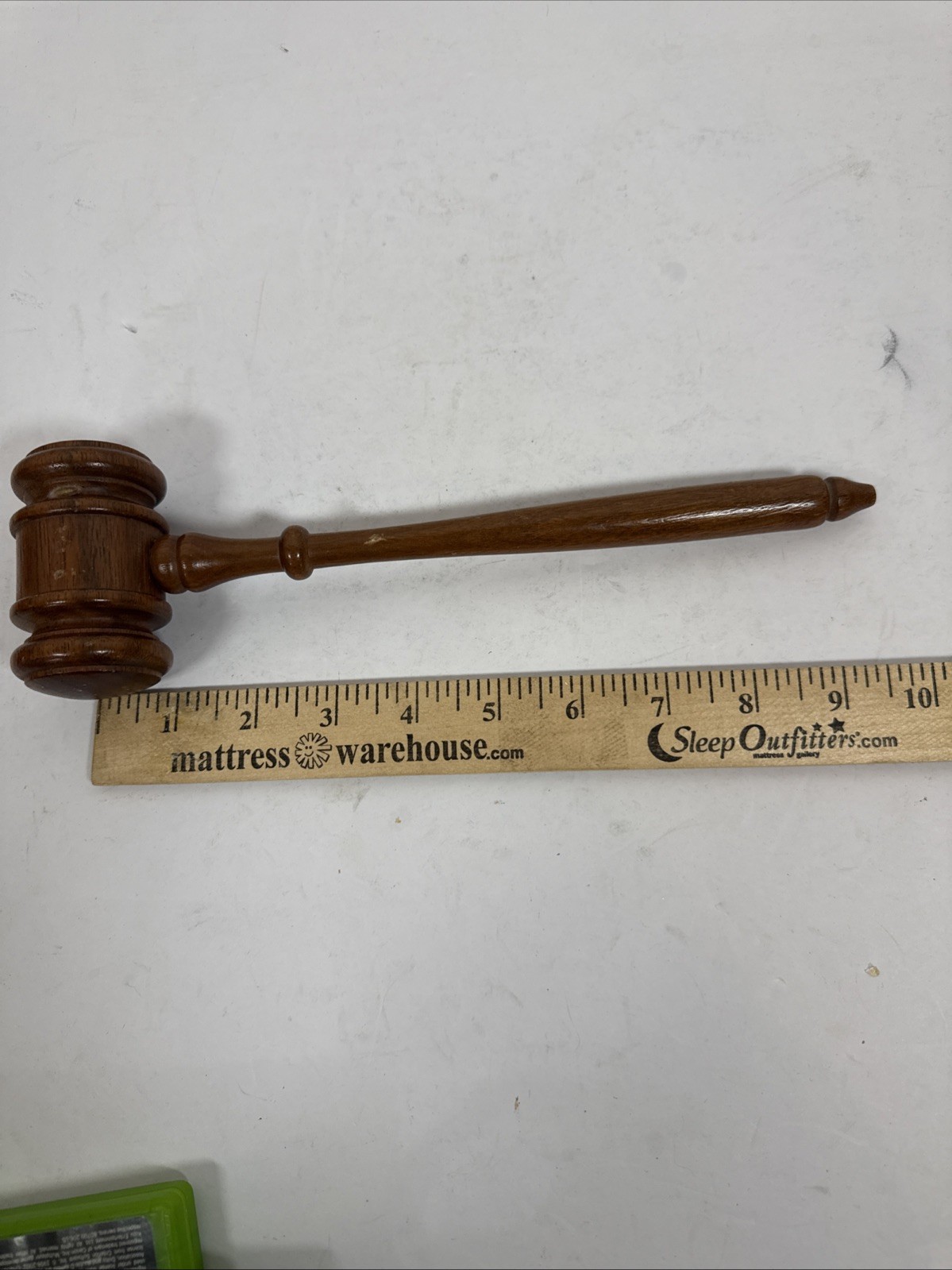Vintage Wood Gavel 9 Inch Long Fraternal Judge Lawyer Auctioneer USA
