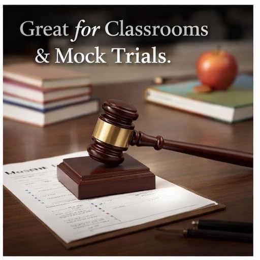 Wooden Gavel & Sound Block Set for Judge, Lawyer, Auctioneer – Courtroom Essenti