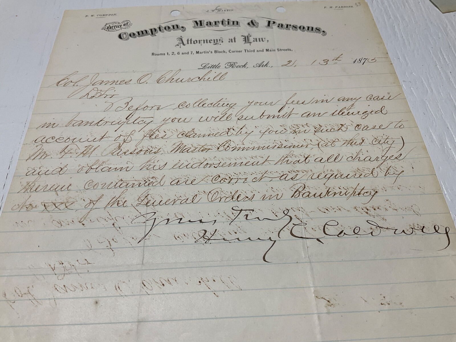 ARKANSAS LOT 4 DOCUMENTS CIVIL WAR TO 1909 BANKRUPTCY CHILDREN CIVIL SUIT @312