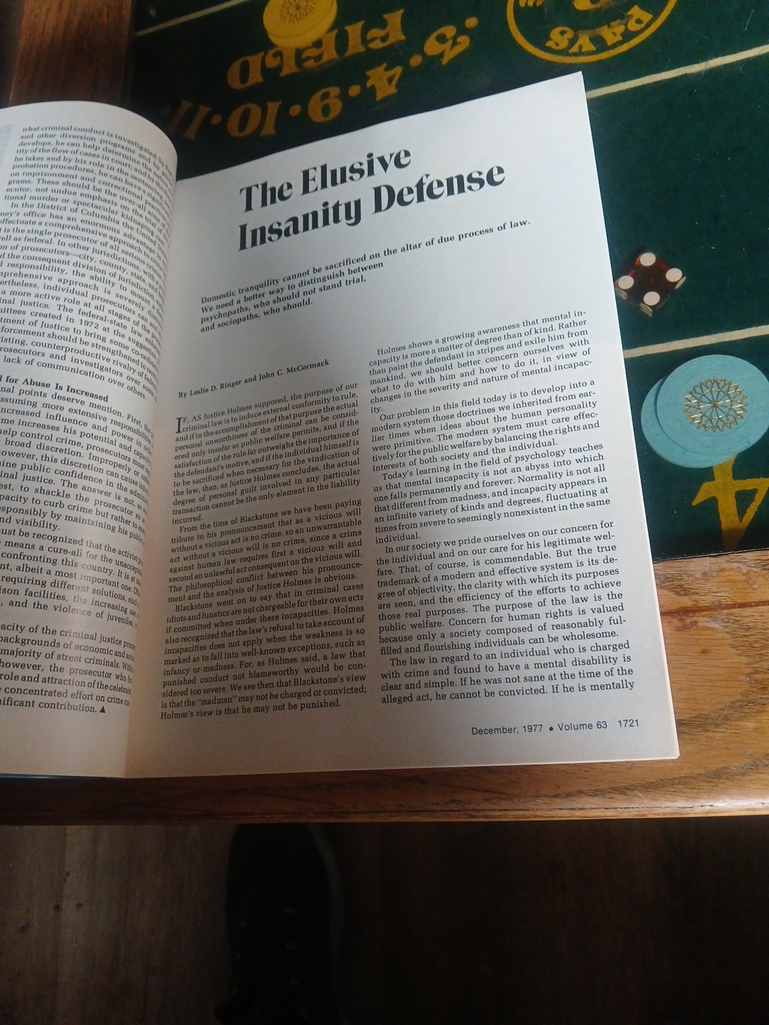 Vintage American Bar Association Journal December 1977