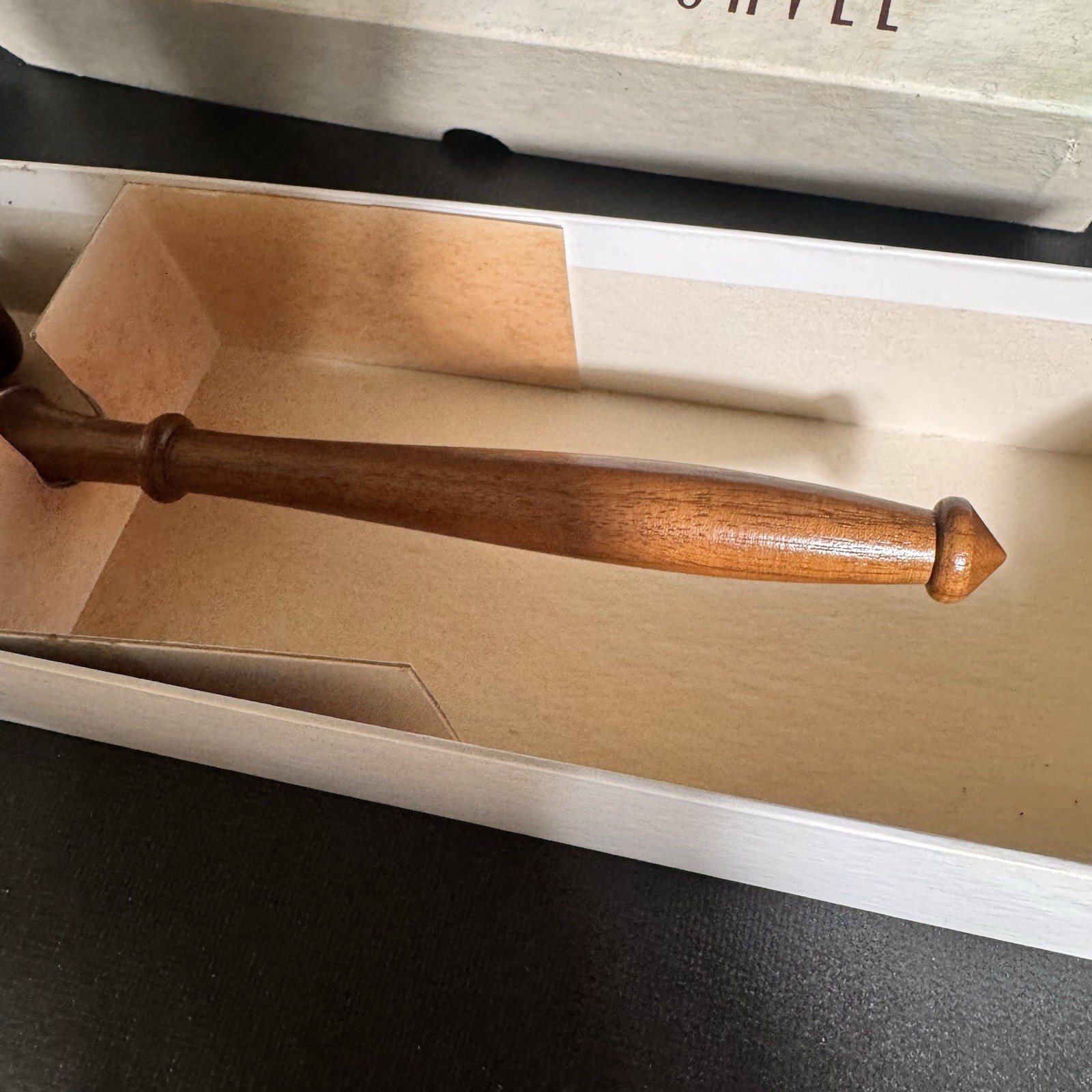 Vintage Drueke Presentation Gavel Wood Engraved Inscribed w/ Box